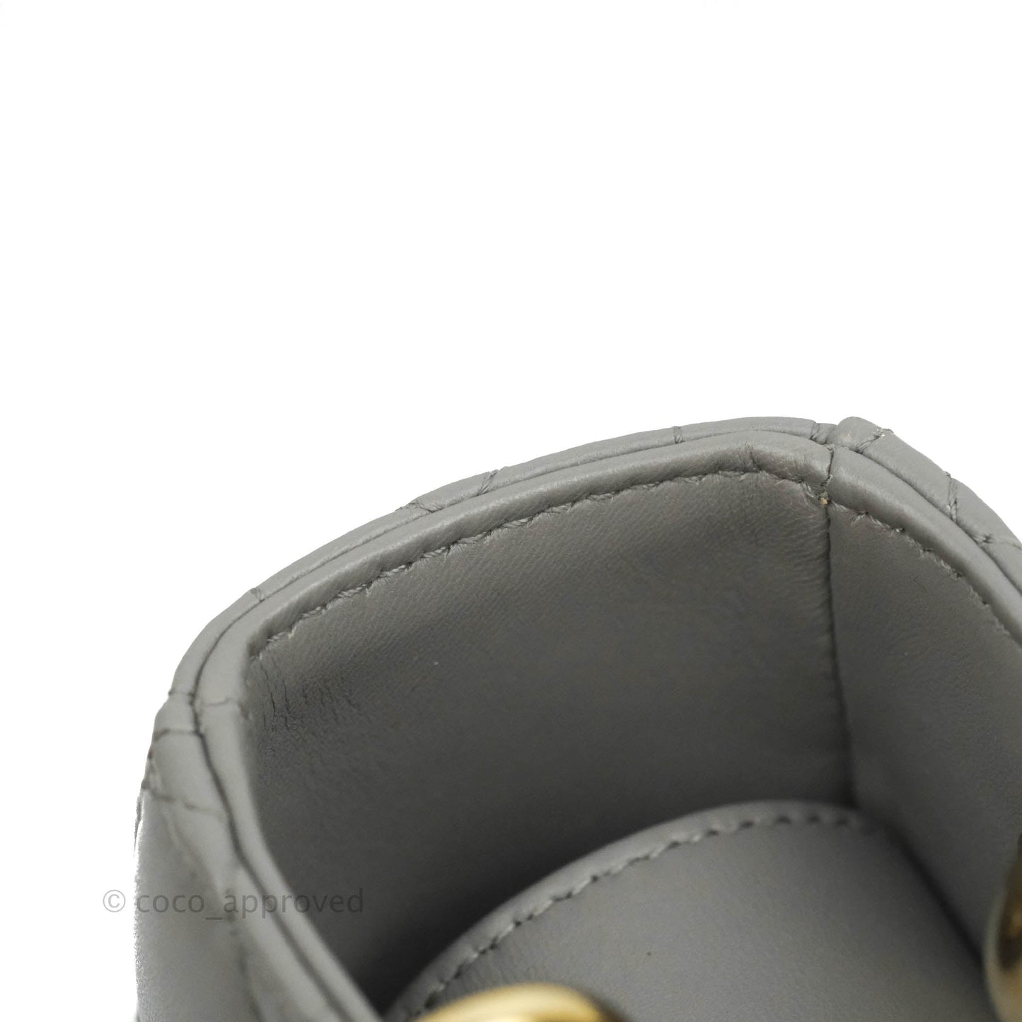 Christian Dior Lambskin My ABCDior Lady Dior Grey Gold Hardware