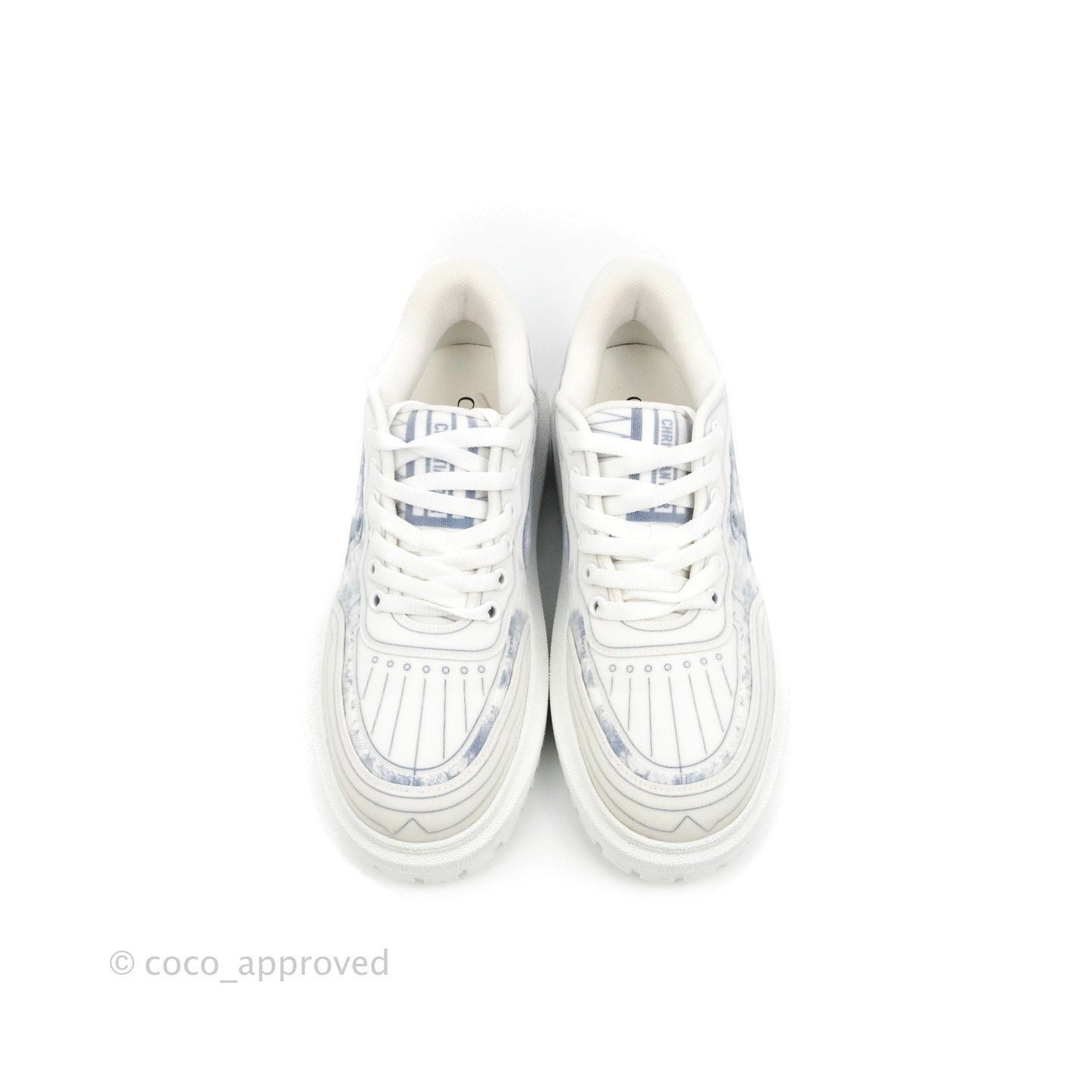 Christian Dior Dior Addict Sneaker Blue Toile de Jouy Technical Fabric