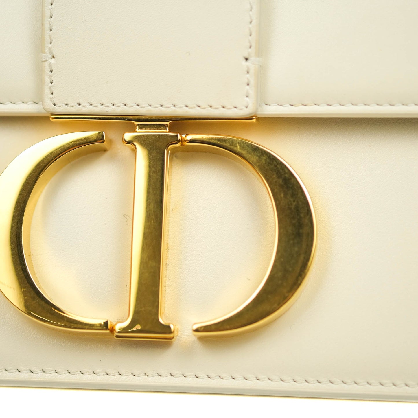 Dior Montaigne 30 Ivory Box Calfskin Gold Hardware