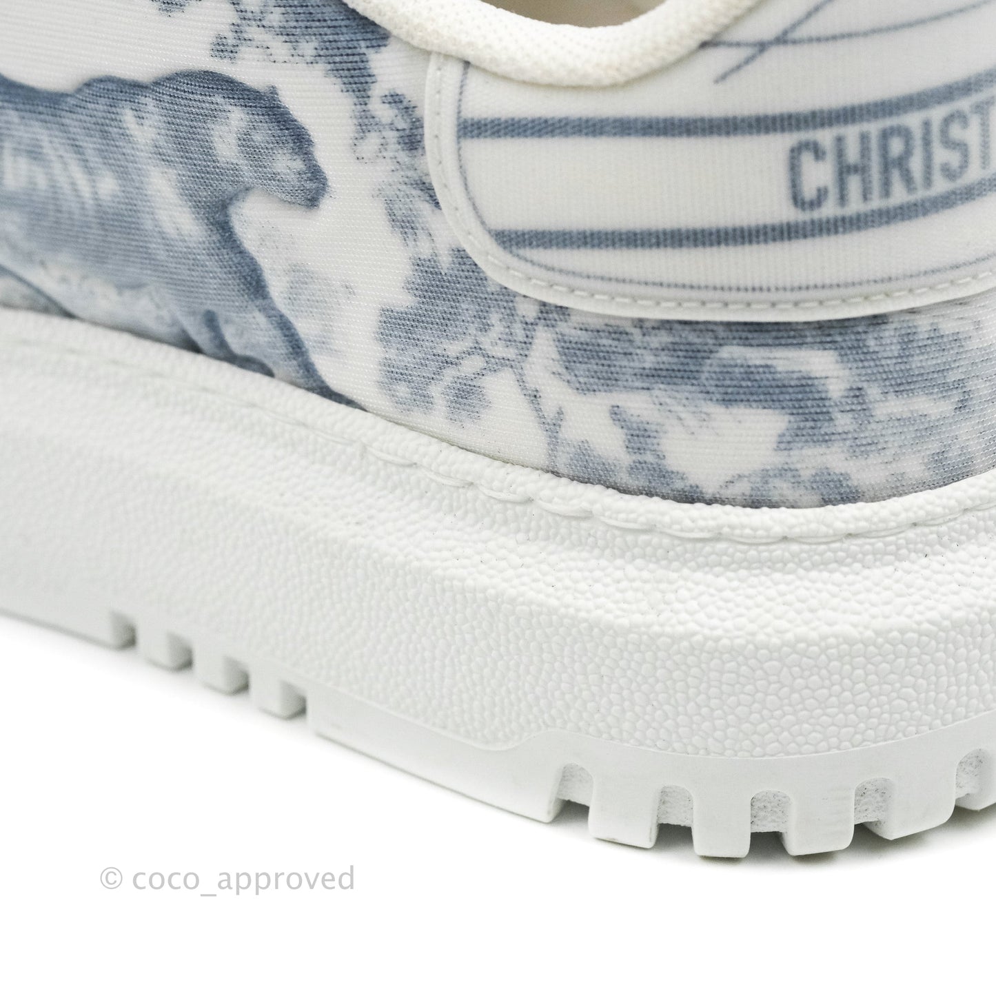 Christian Dior Dior Addict Sneaker Blue Toile de Jouy Technical Fabric