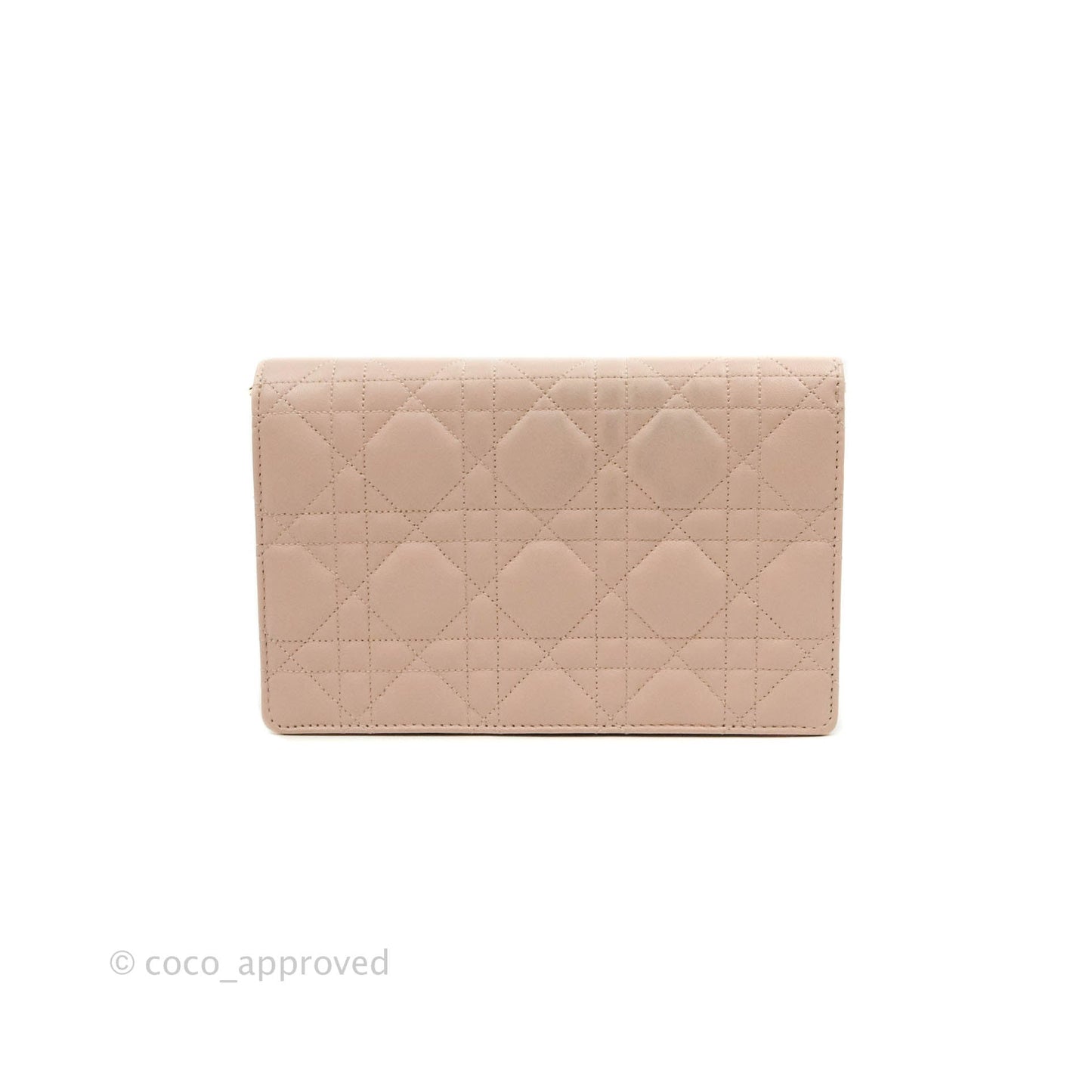 Christian Dior Miss Dior WOC Cannage Pink Lambskin Gold Hardware