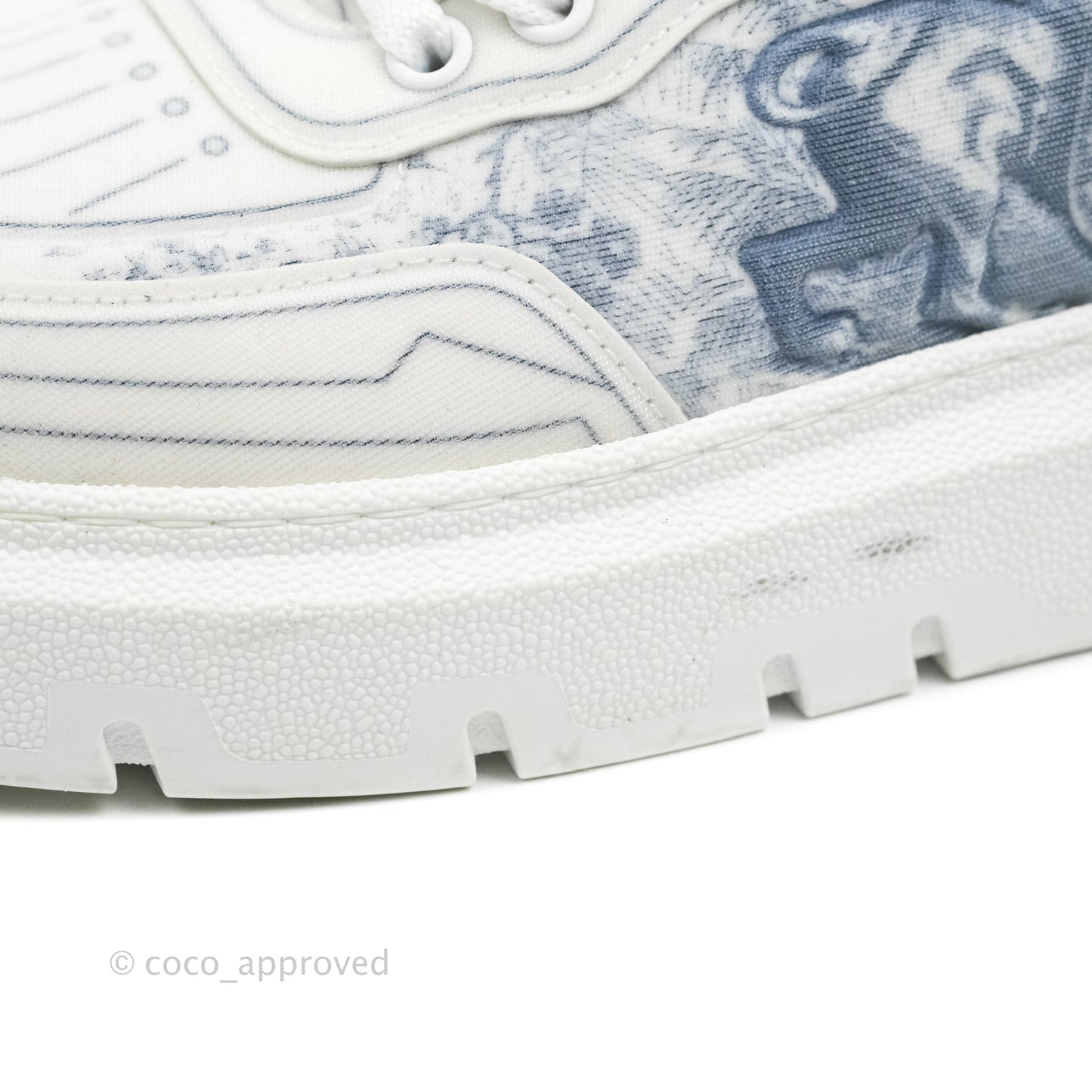 Christian Dior Dior Addict Sneaker Blue Toile de Jouy Technical Fabric