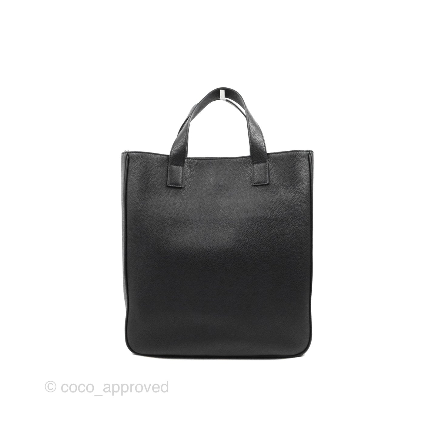 Dior Men's Saddle Tote Bag with Shoulder Strap Black Grained Leather