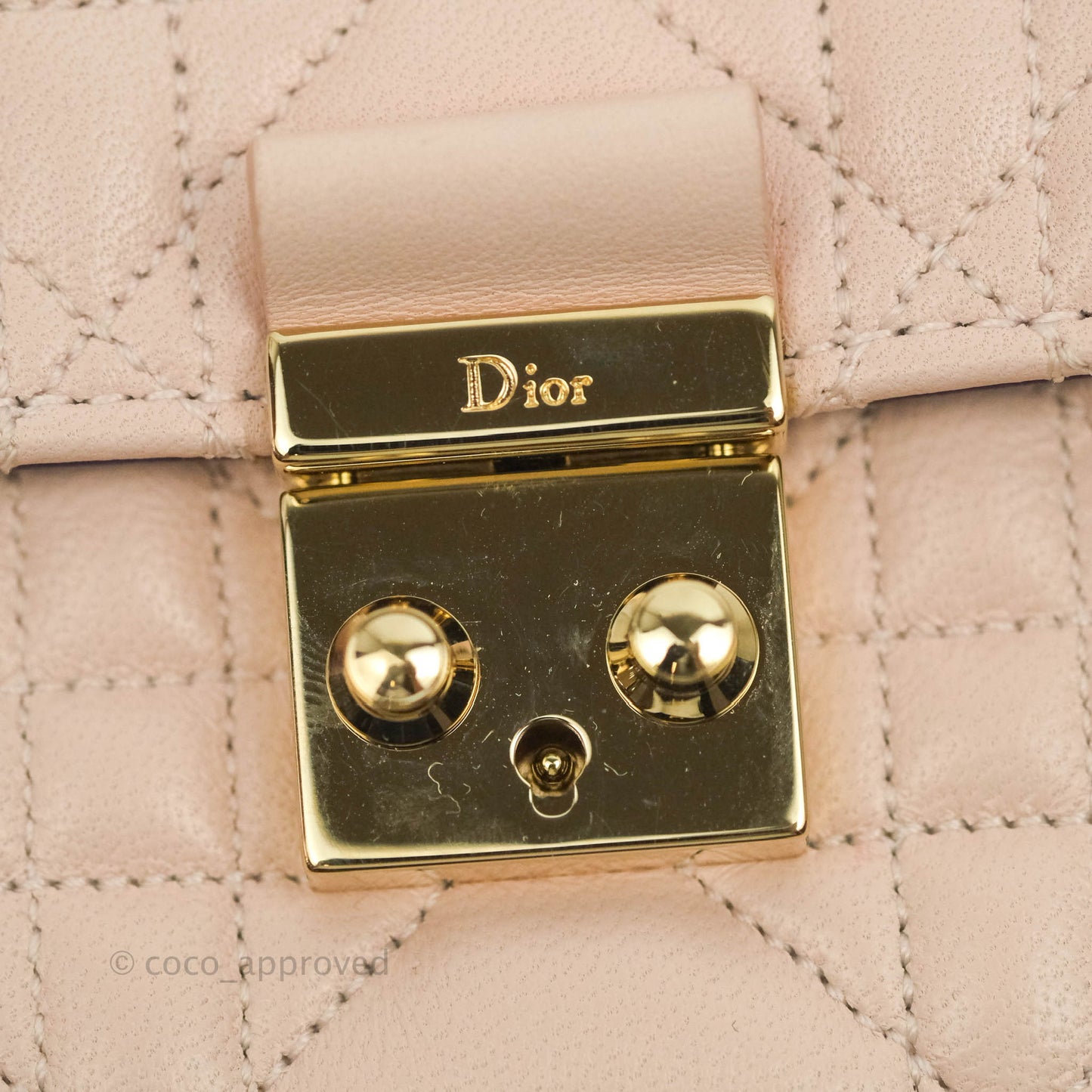 Christian Dior Miss Dior WOC Cannage Pink Lambskin Gold Hardware