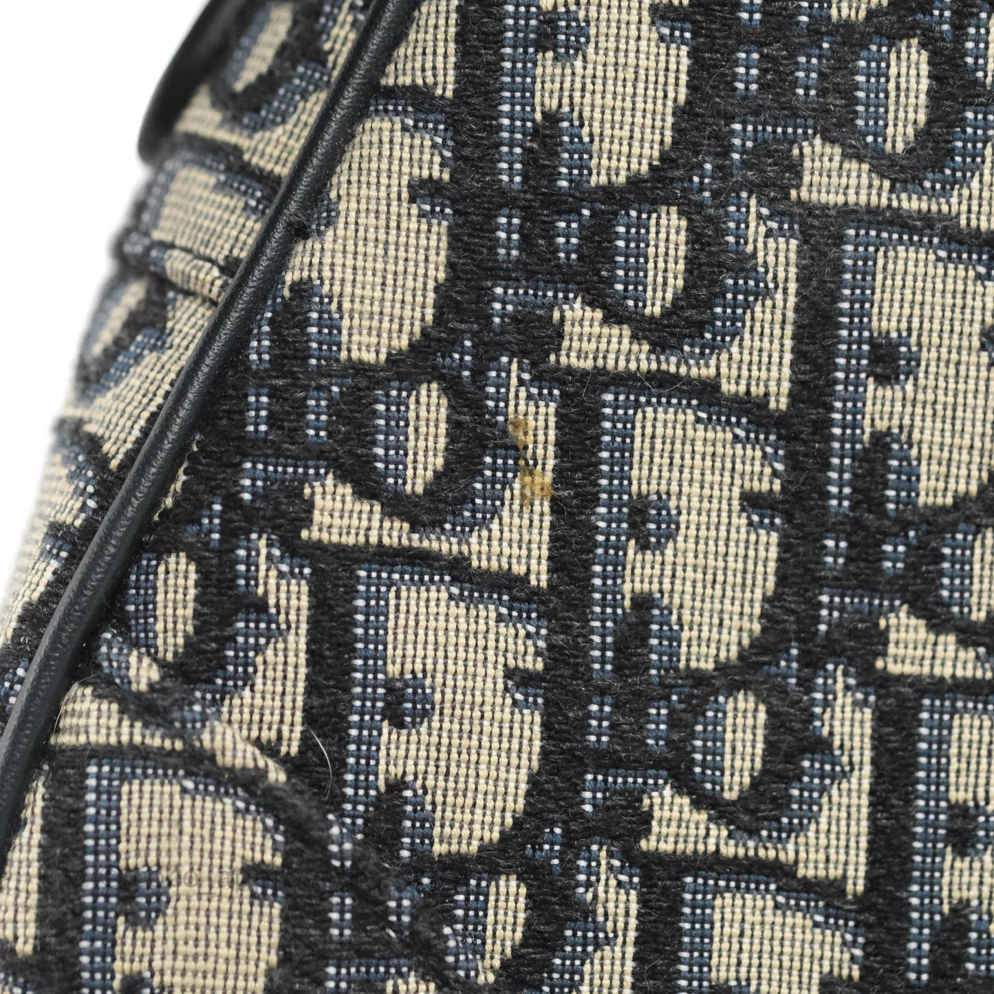 Christian Dior Saddle Medium Blue Oblique Jacquard Gold Hardware