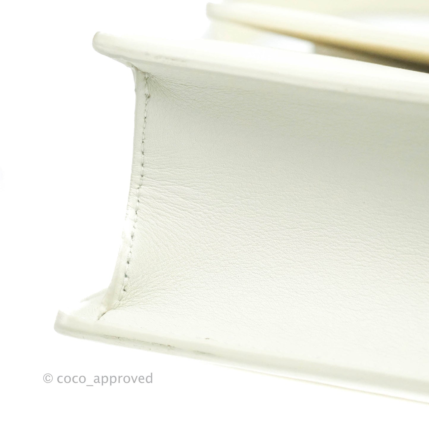 Christian Dior 30 Montaigne Bag White Calfskin Gold Hardware
