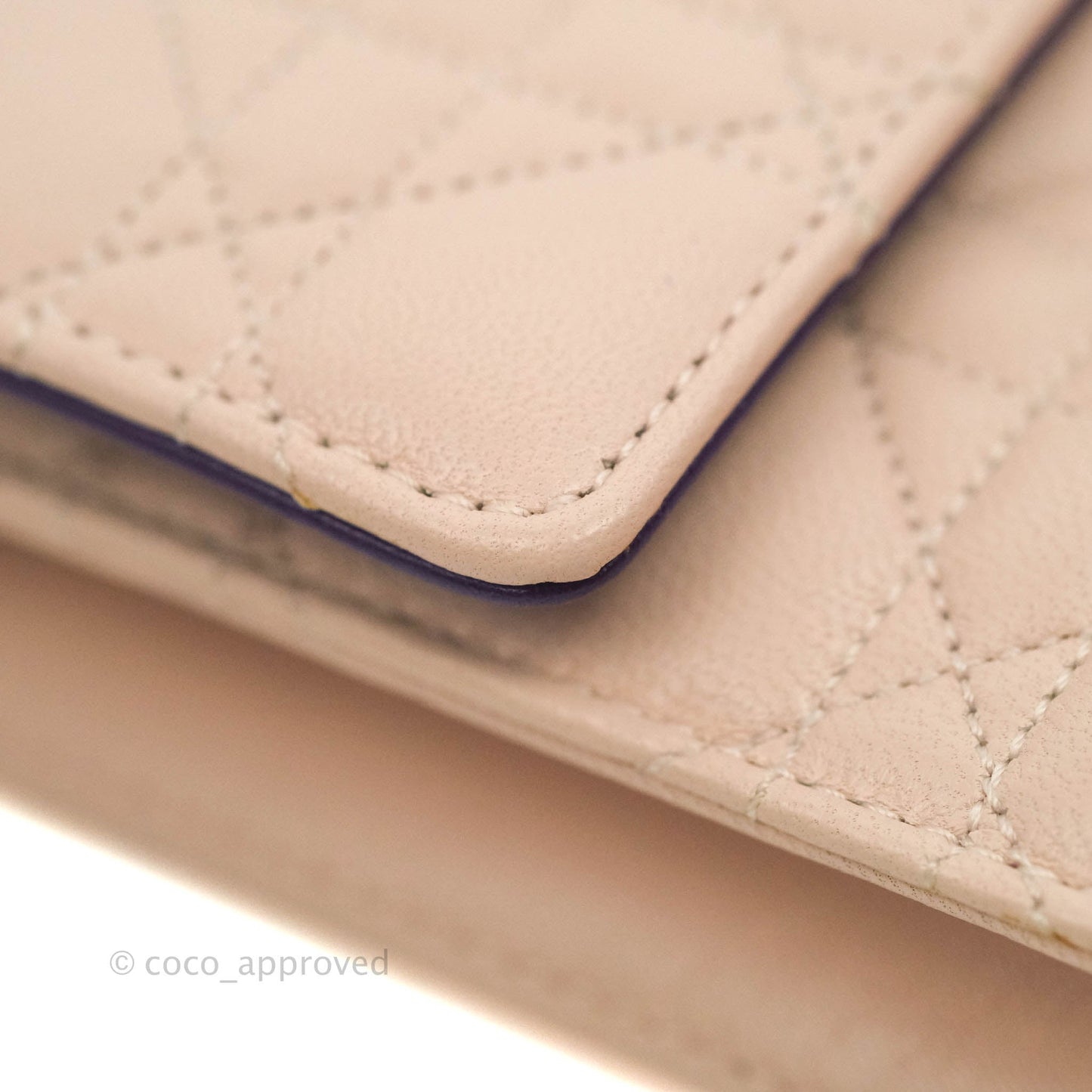 Christian Dior Miss Dior WOC Cannage Pink Lambskin Gold Hardware