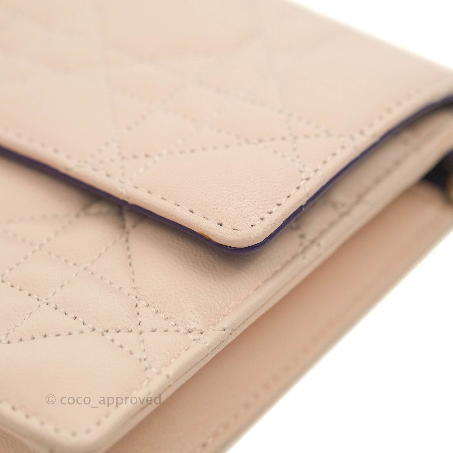 Christian Dior Miss Dior WOC Cannage Pink Lambskin Gold Hardware