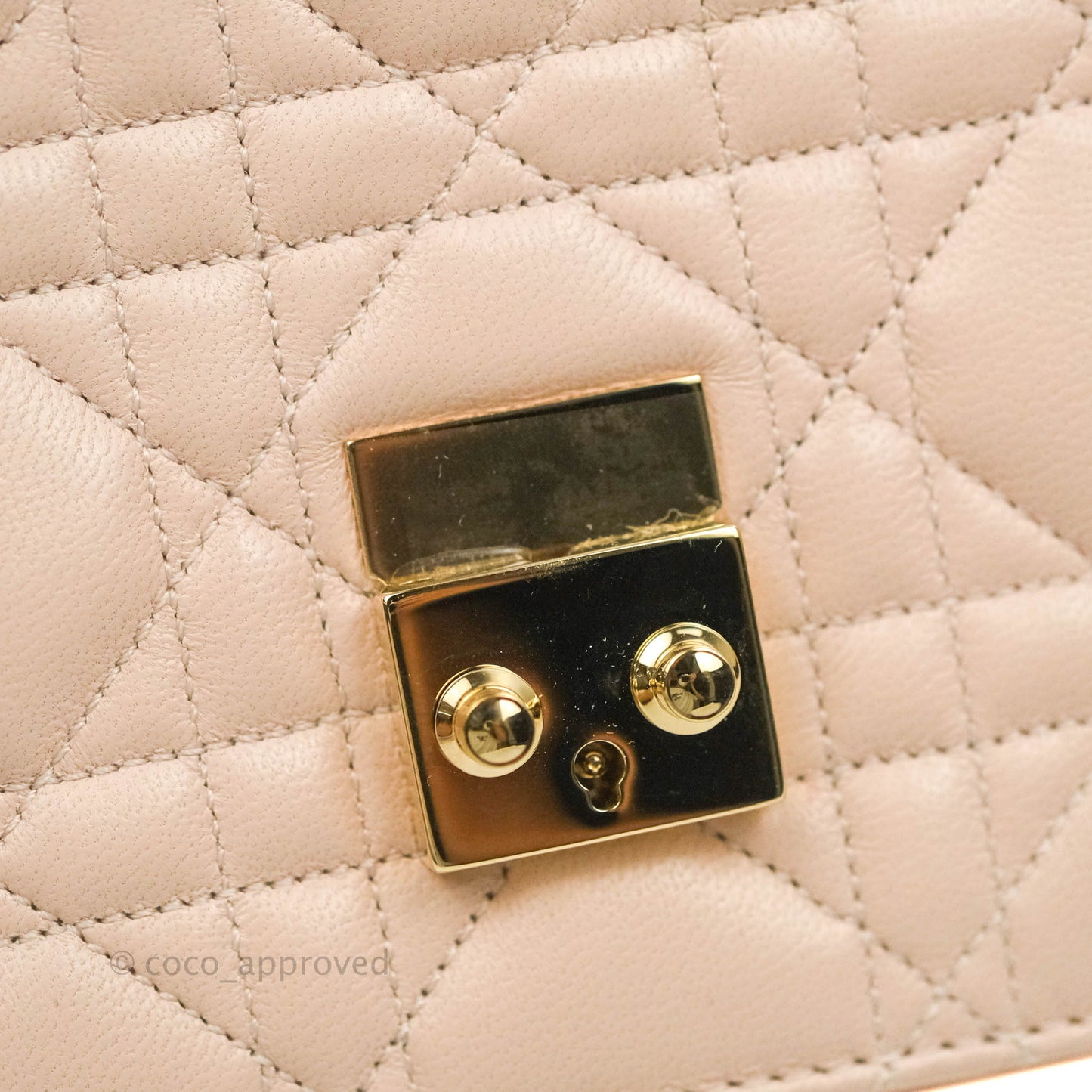 Christian Dior Miss Dior WOC Cannage Pink Lambskin Gold Hardware