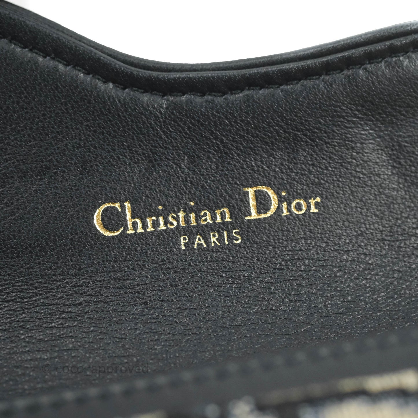 Christian Dior Saddle Flap Card Holder Blue Dior Oblique Jacquard
