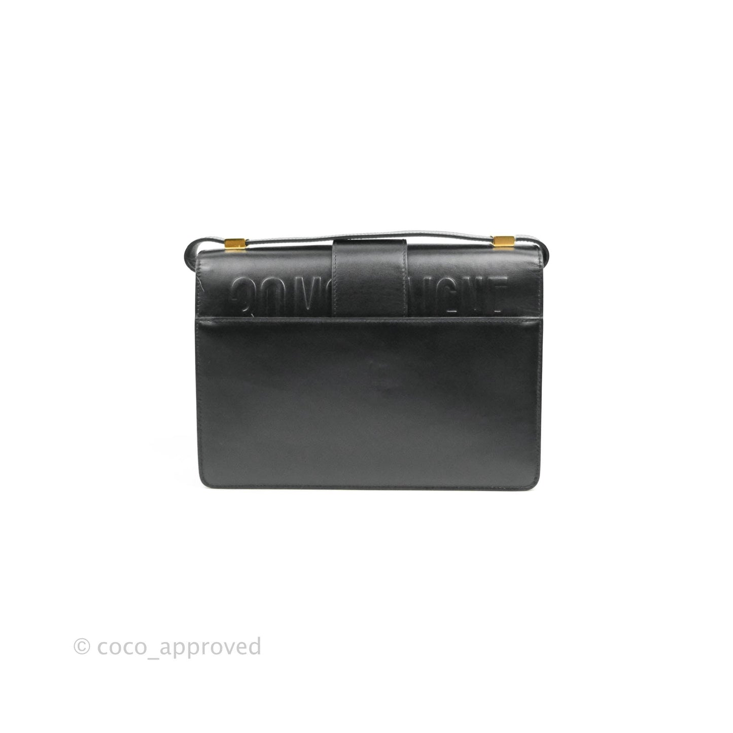 Dior 30 Montaigne Bag Black Calfskin Gold Hardware