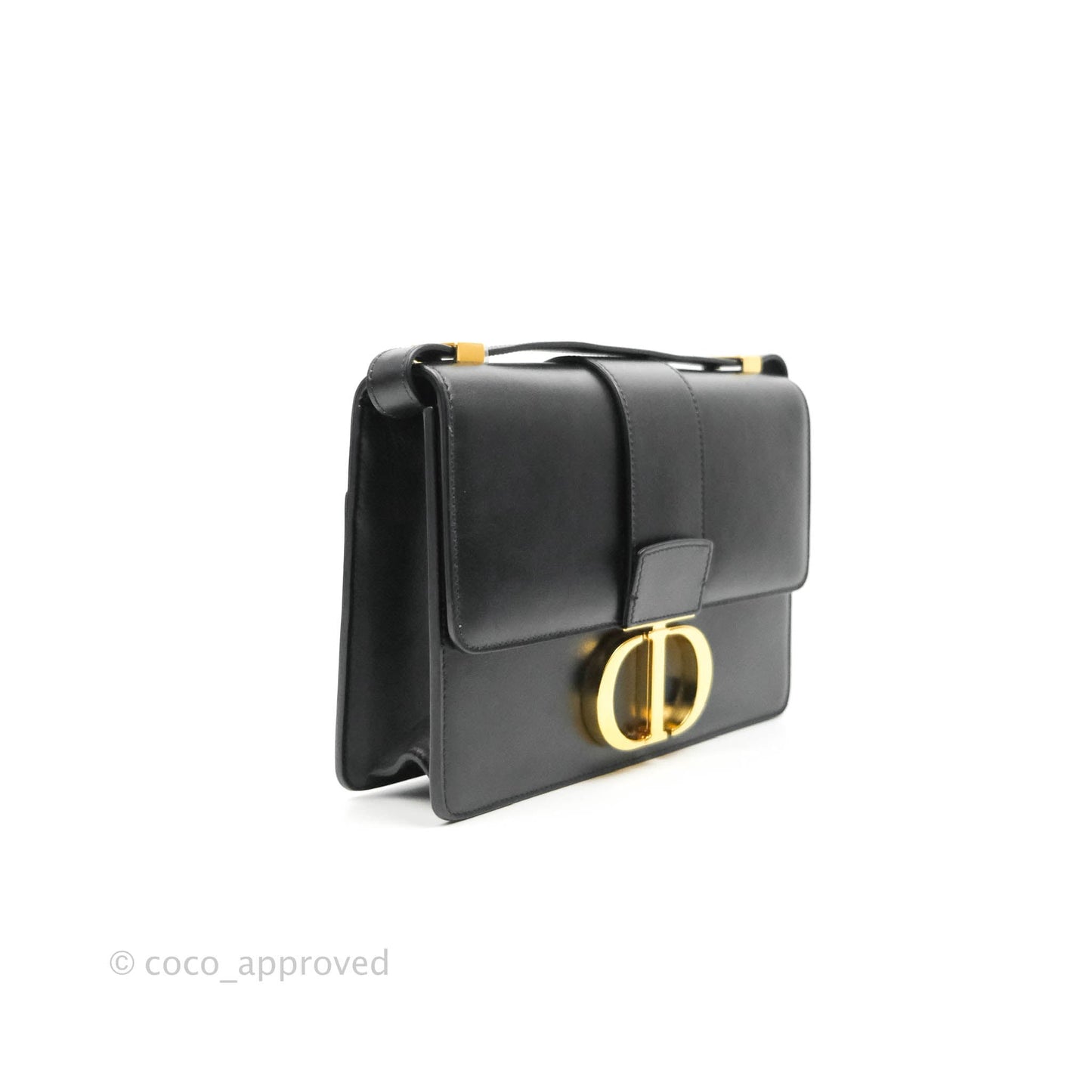 Dior 30 Montaigne Bag Black Calfskin Gold Hardware