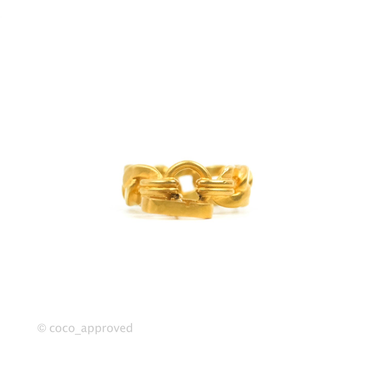 Christian Dior Chain Drop CD Logo Ring Size M