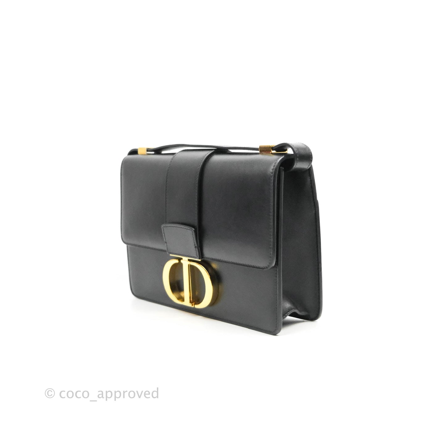 Dior 30 Montaigne Bag Black Calfskin Gold Hardware