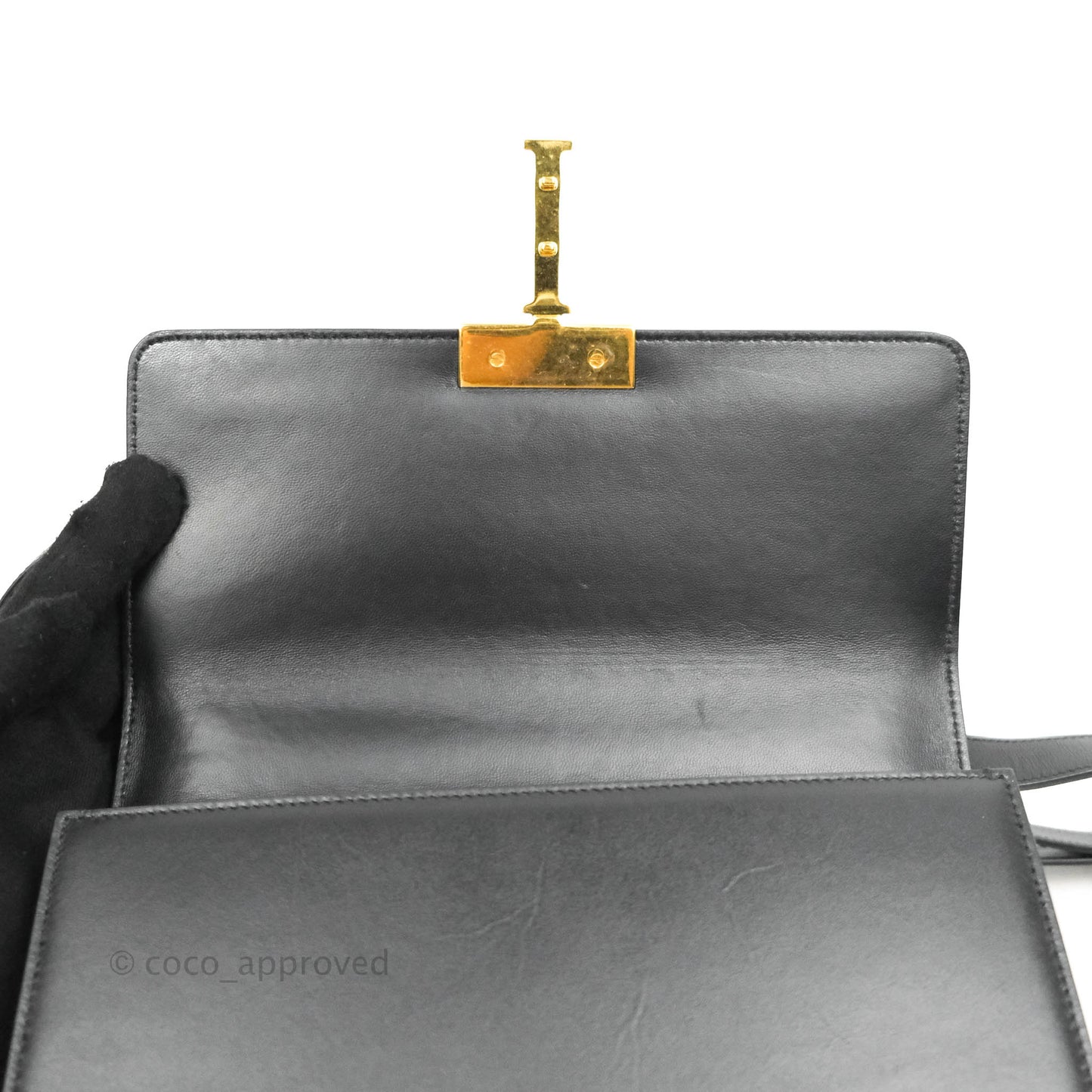 Dior 30 Montaigne Bag Black Calfskin Gold Hardware
