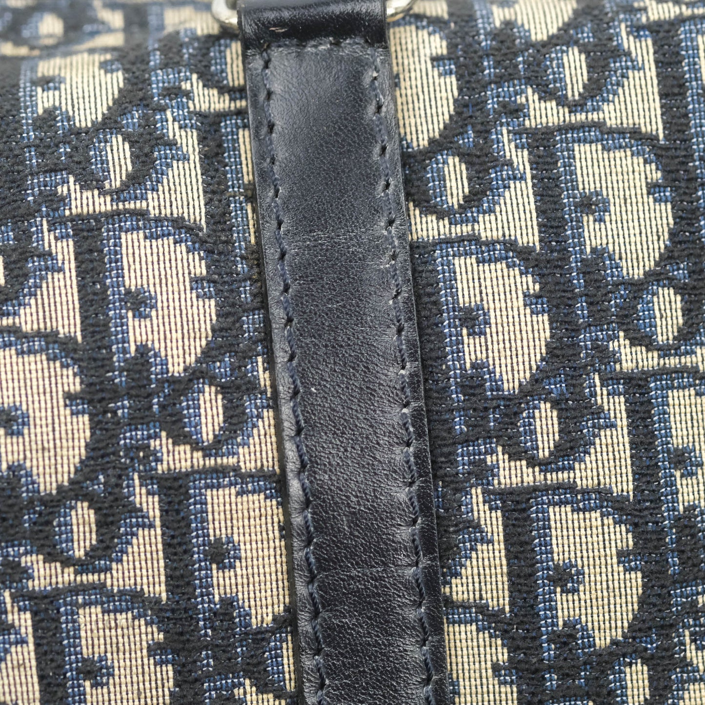 Christian Dior Vintage Trotter 30 Boston Bag Navy