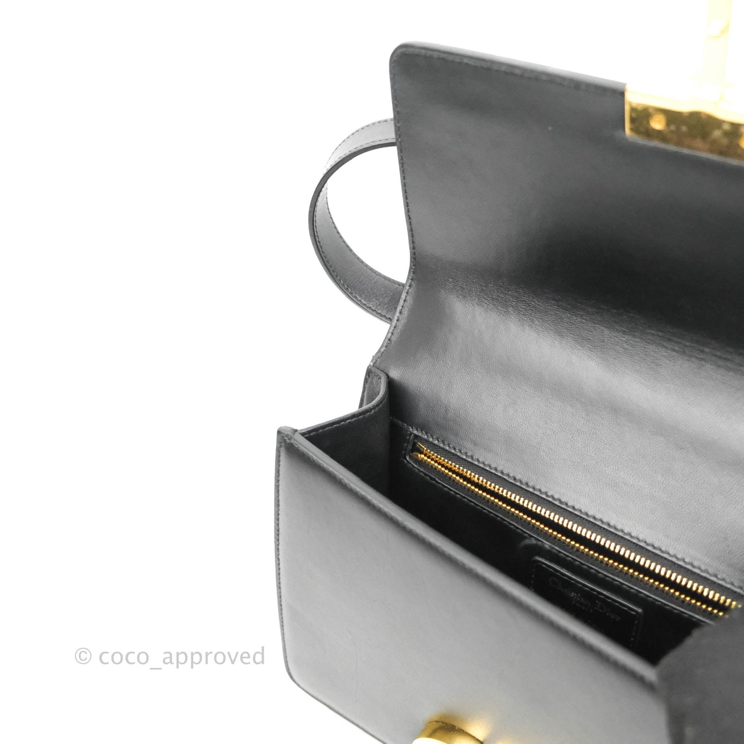 Dior 30 Montaigne Bag Black Calfskin Gold Hardware