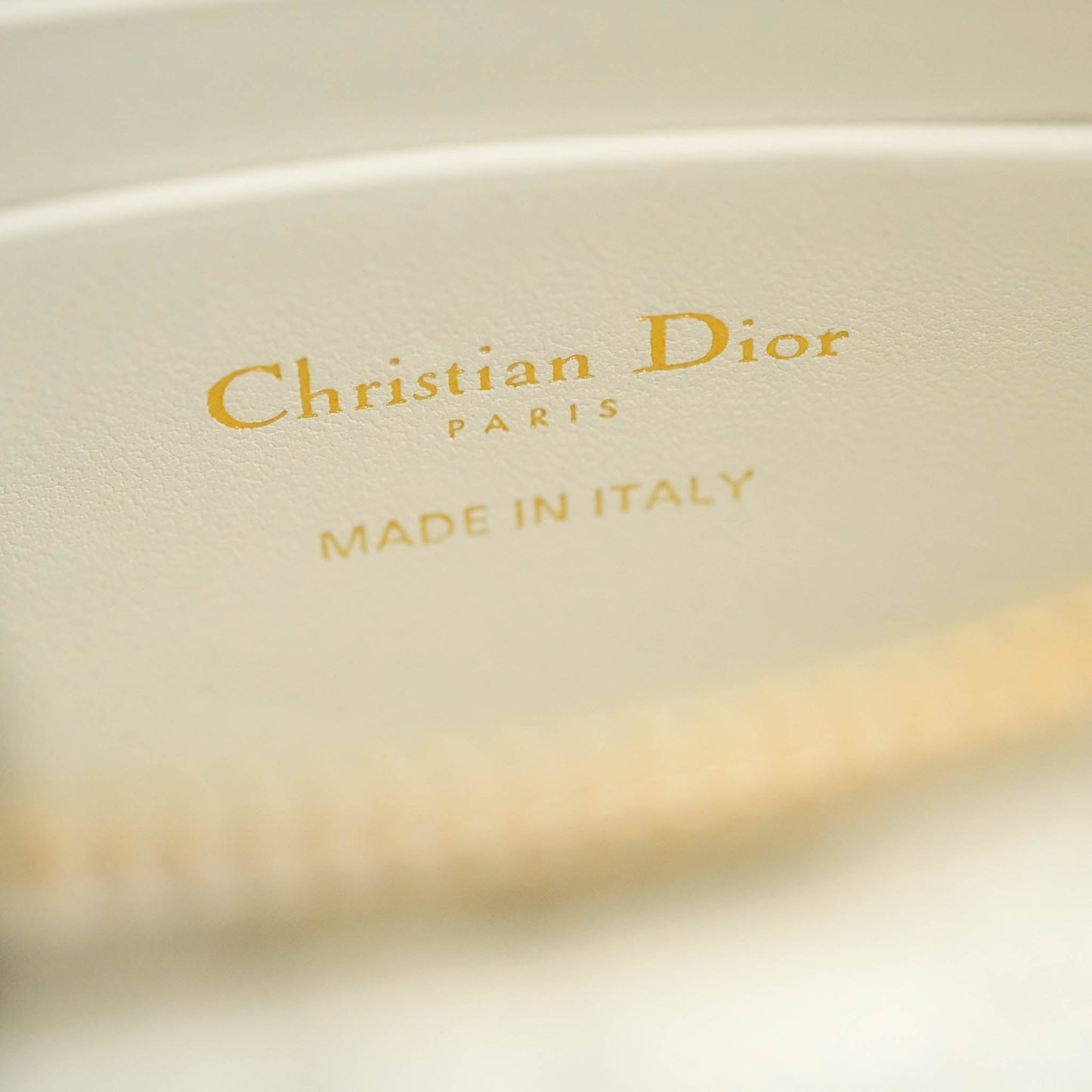 Dior Caro Pouch with Chain Latte Supple Cannage Calfskin