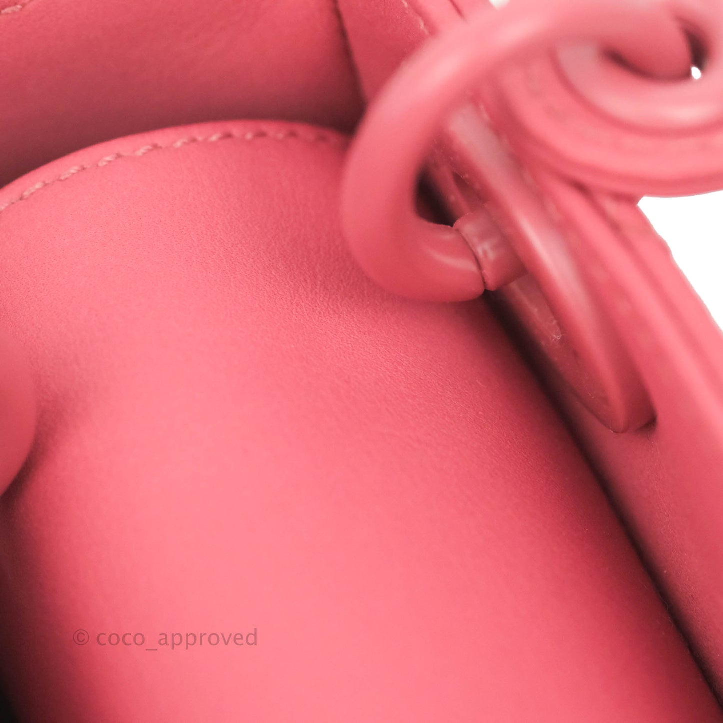 Christian Dior Mini Cannage Lady Dior Dark Pink Matte Pink Hardware
