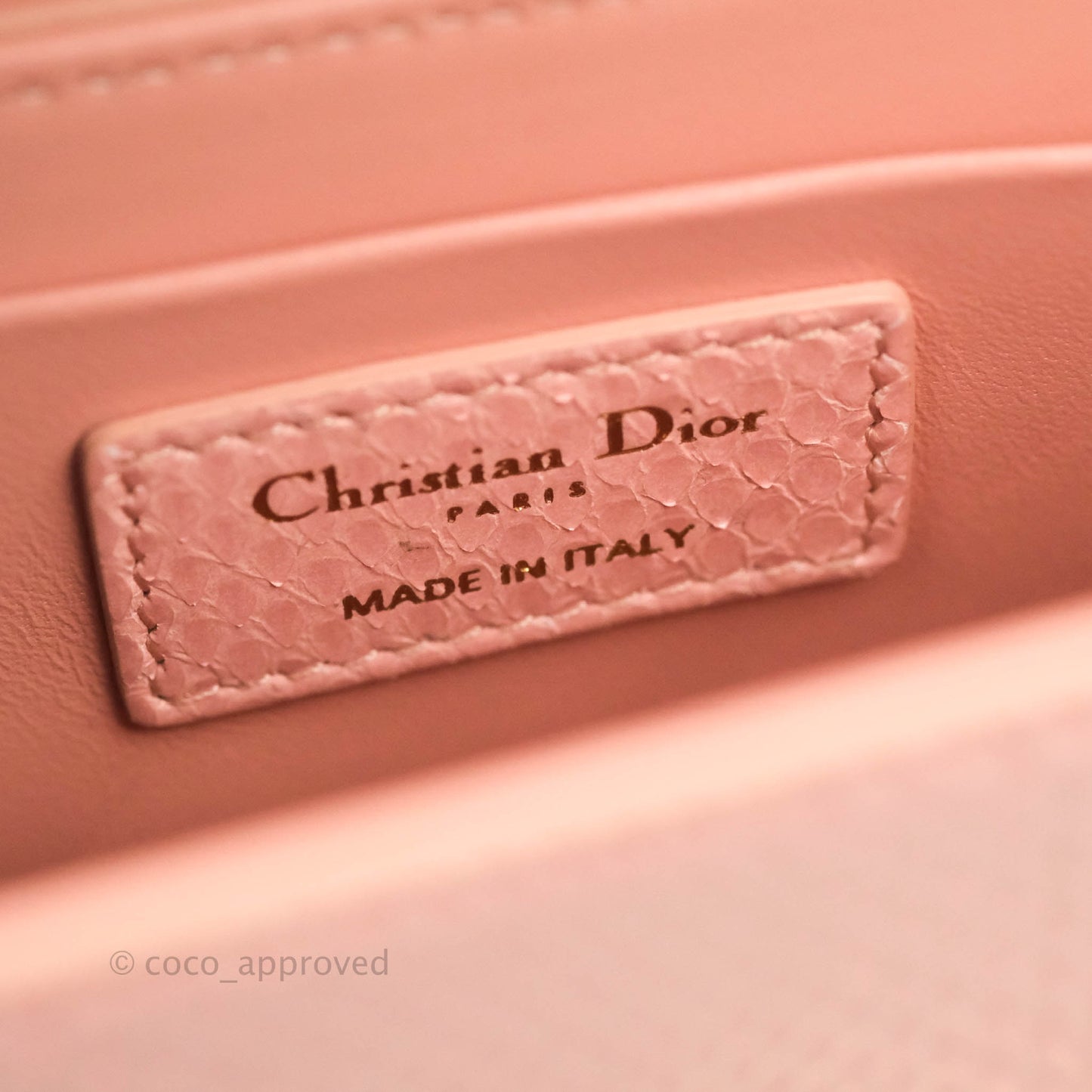 Christian Dior 30 Montaigne Box Bag Python Rose Des Vents