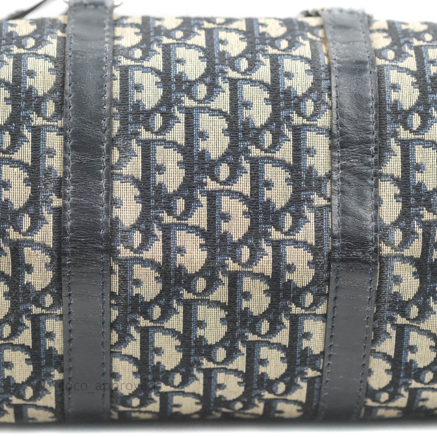Christian Dior Vintage Trotter 30 Boston Bag Navy