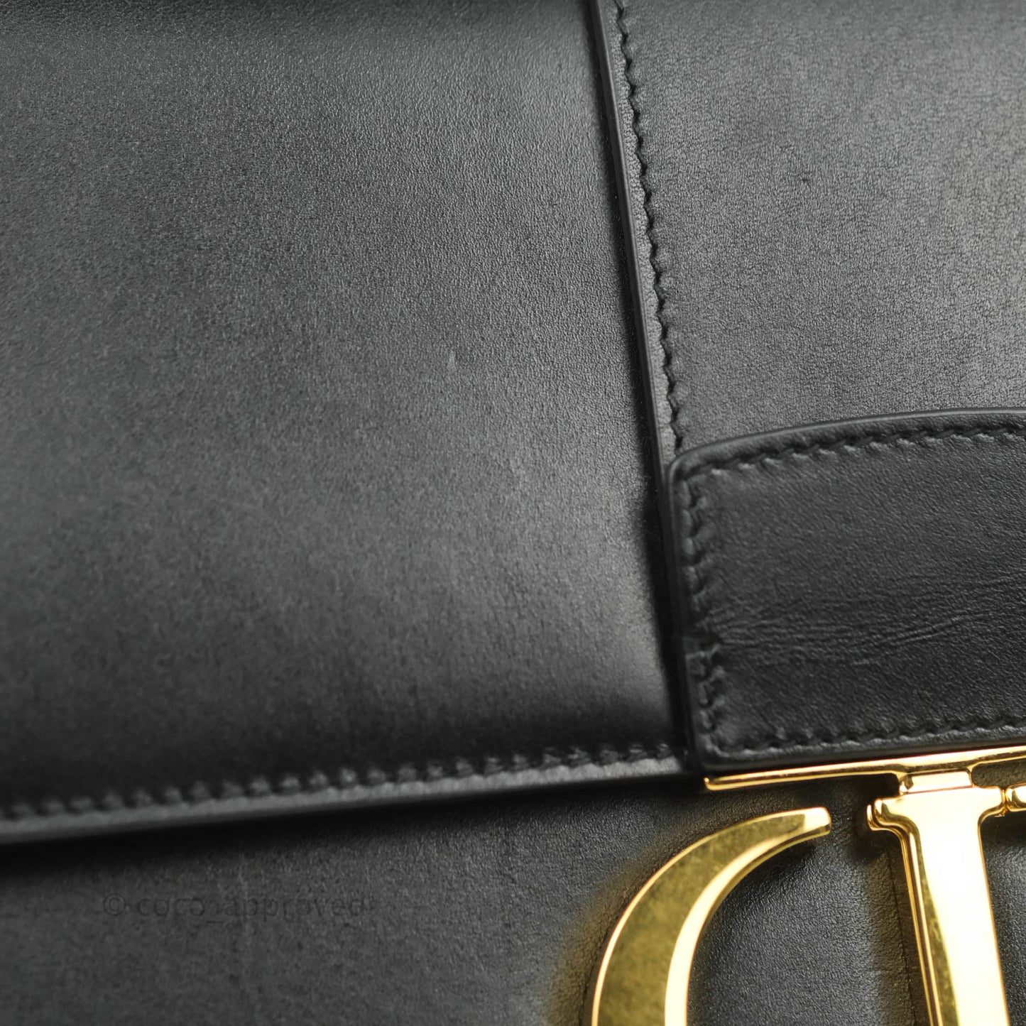 Dior 30 Montaigne Bag Black Calfskin Gold Hardware