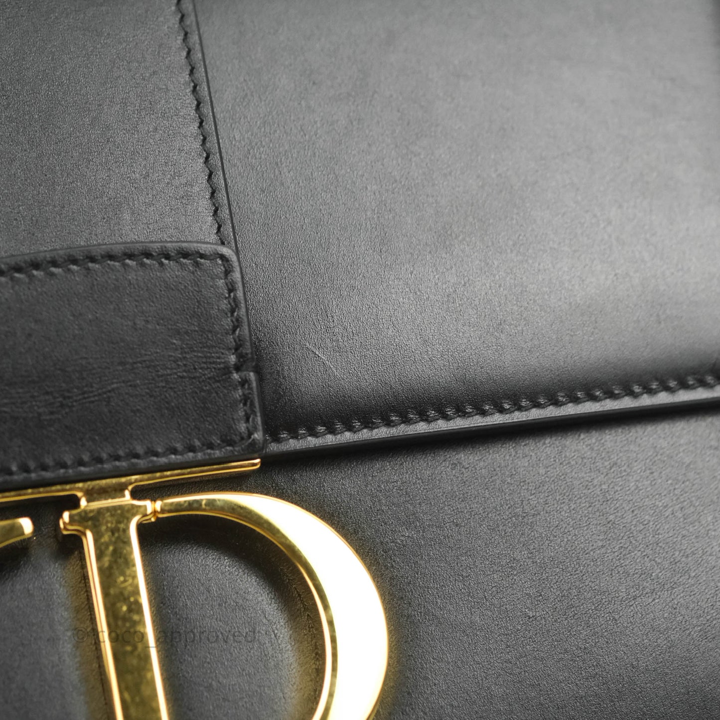 Dior 30 Montaigne Bag Black Calfskin Gold Hardware