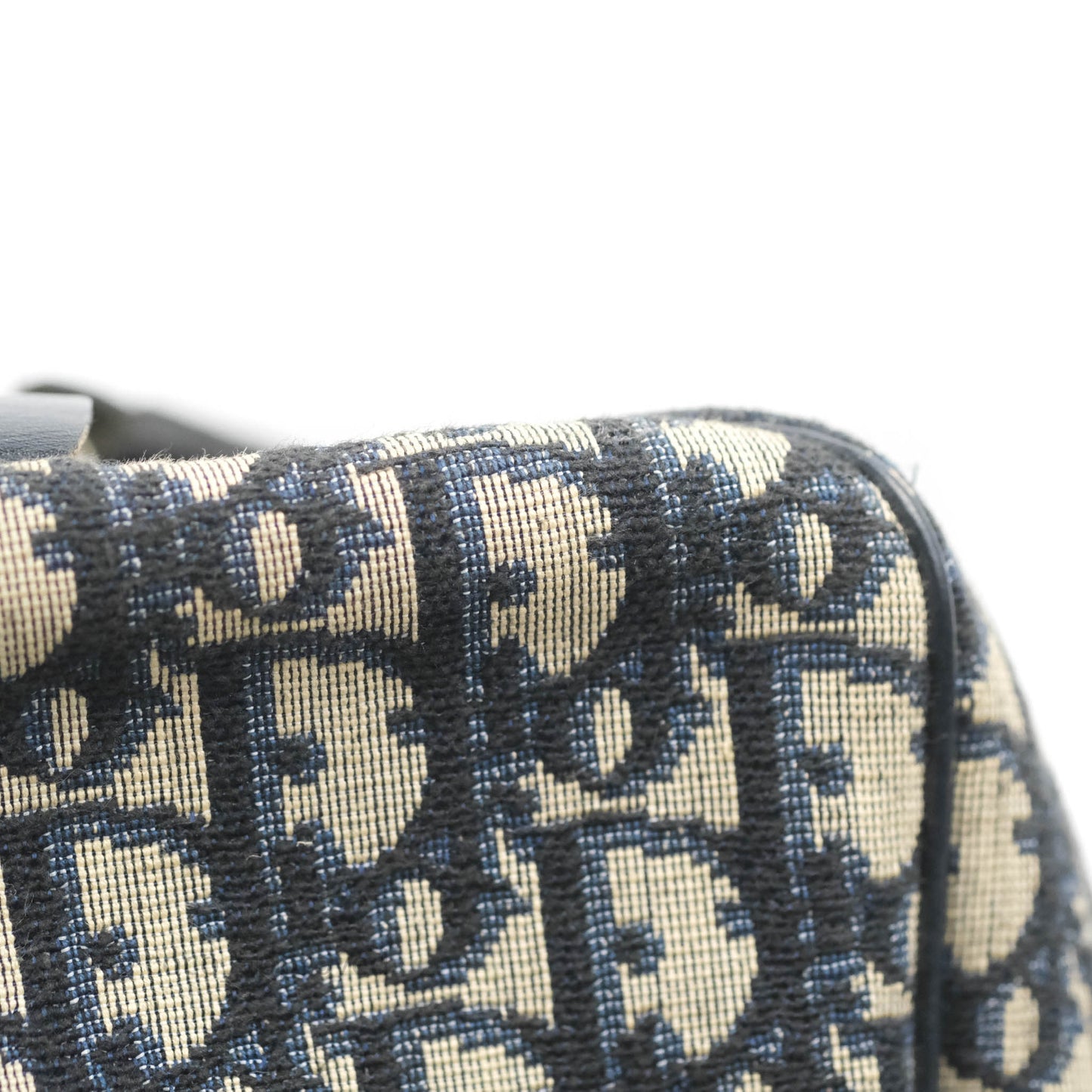Christian Dior Vintage Trotter 30 Boston Bag Navy