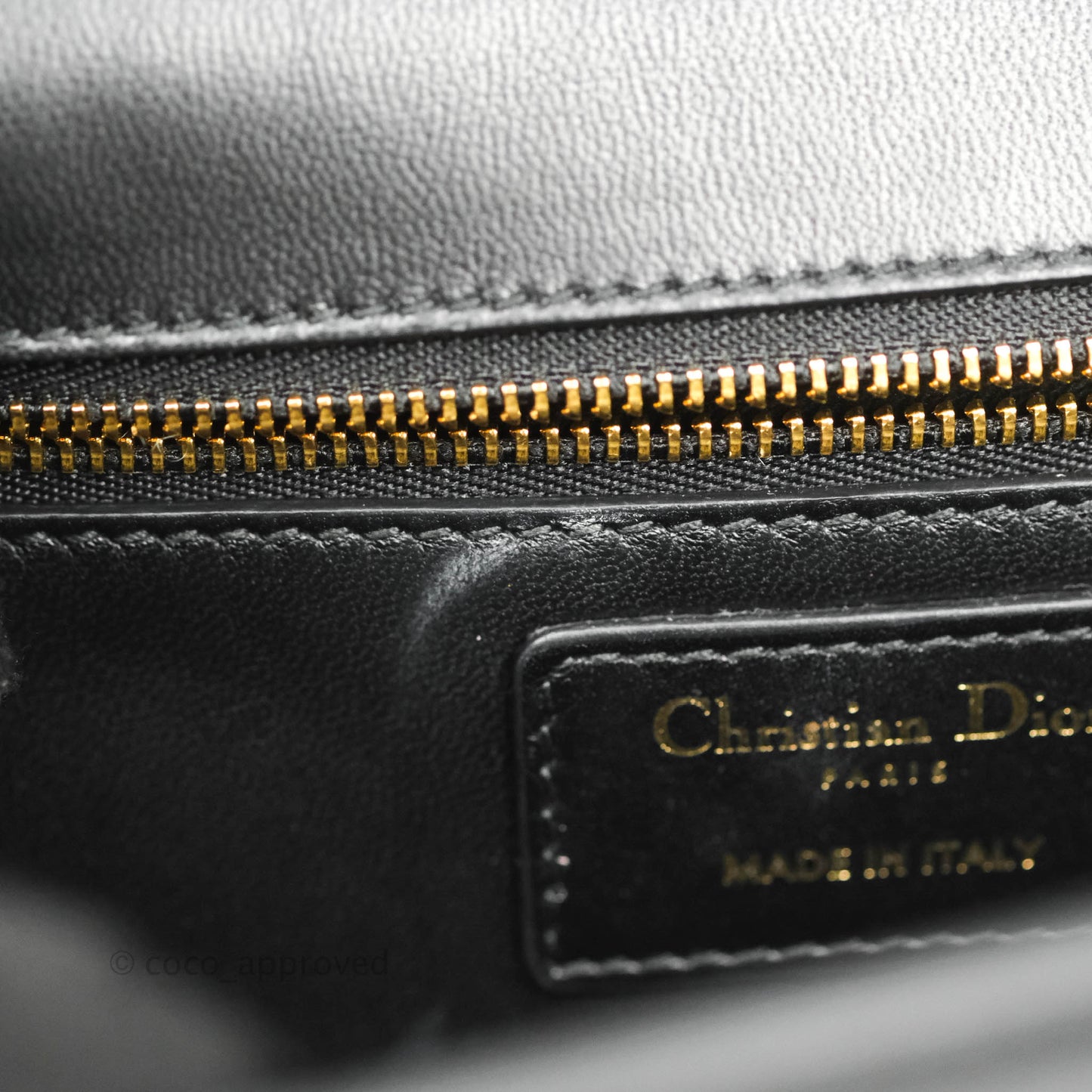 Dior 30 Montaigne Bag Black Calfskin Gold Hardware