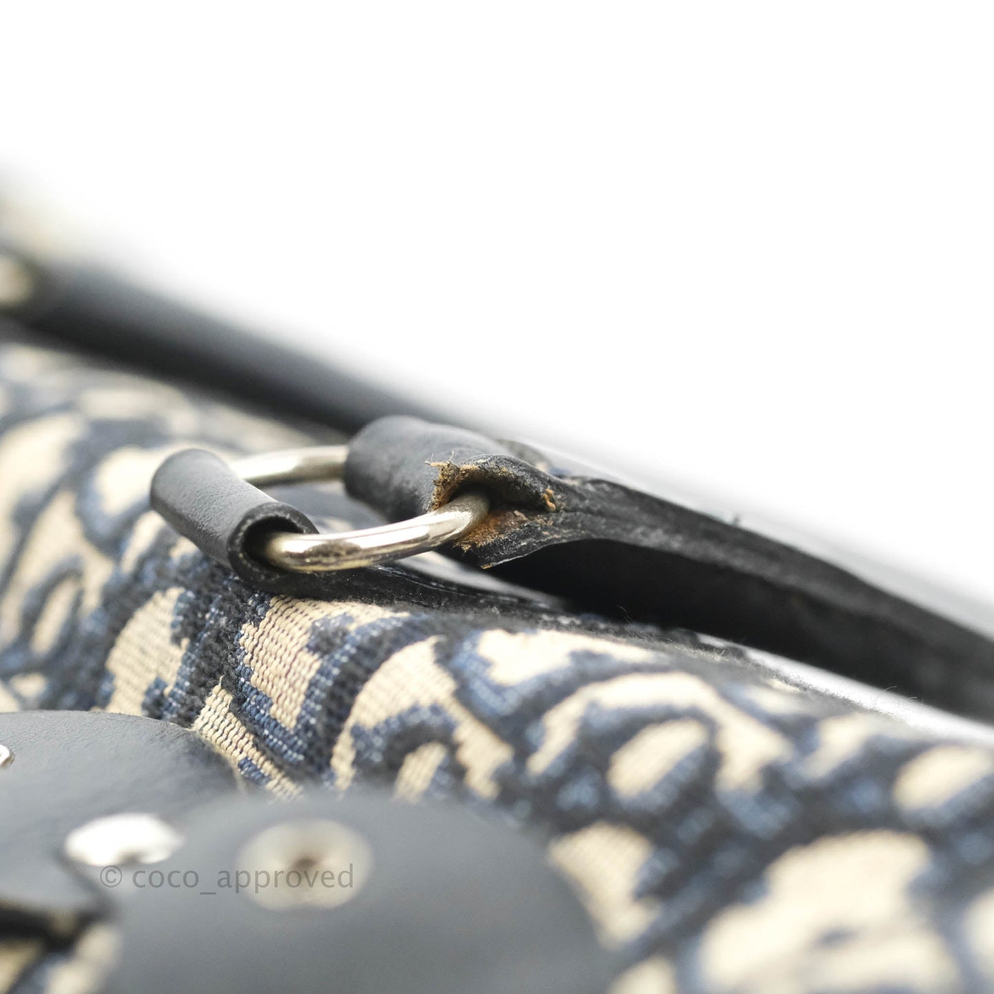 Christian Dior Vintage Trotter 30 Boston Bag Navy