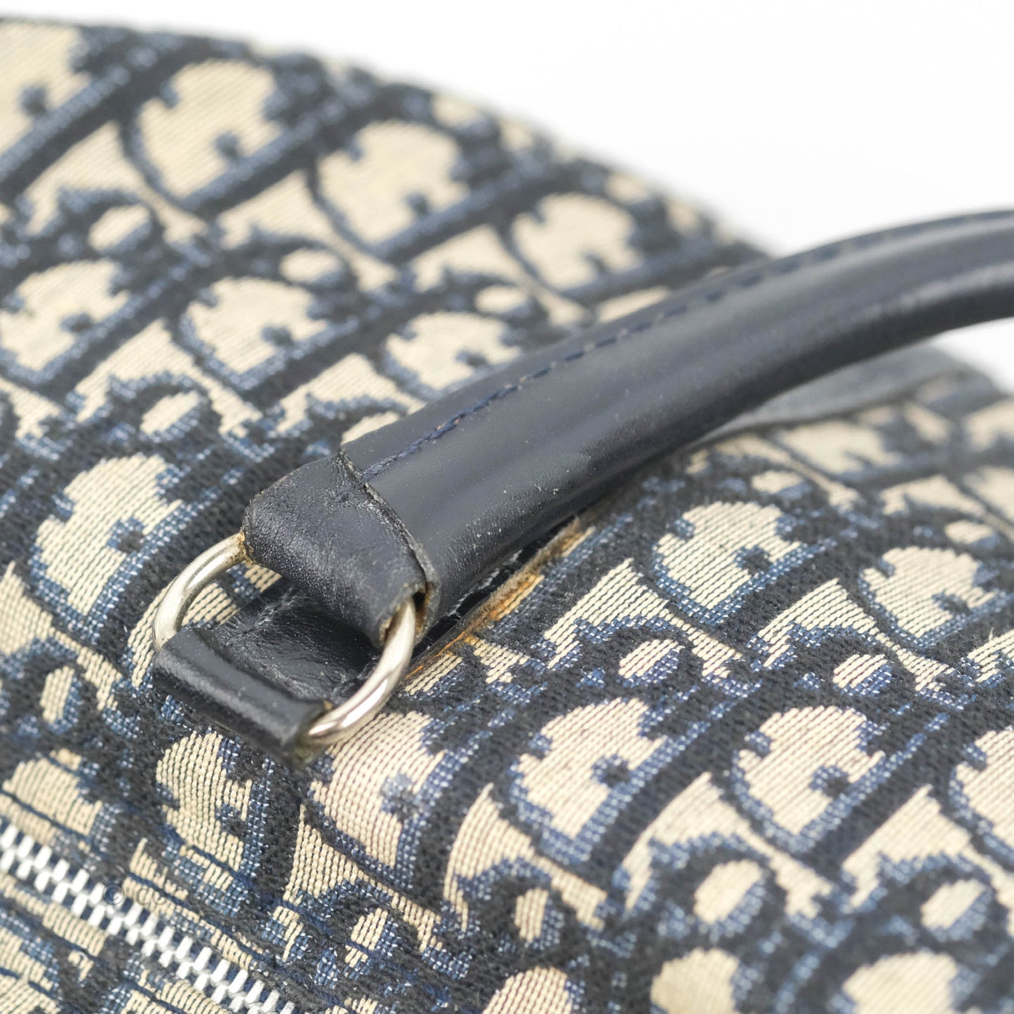 Christian Dior Vintage Trotter 30 Boston Bag Navy