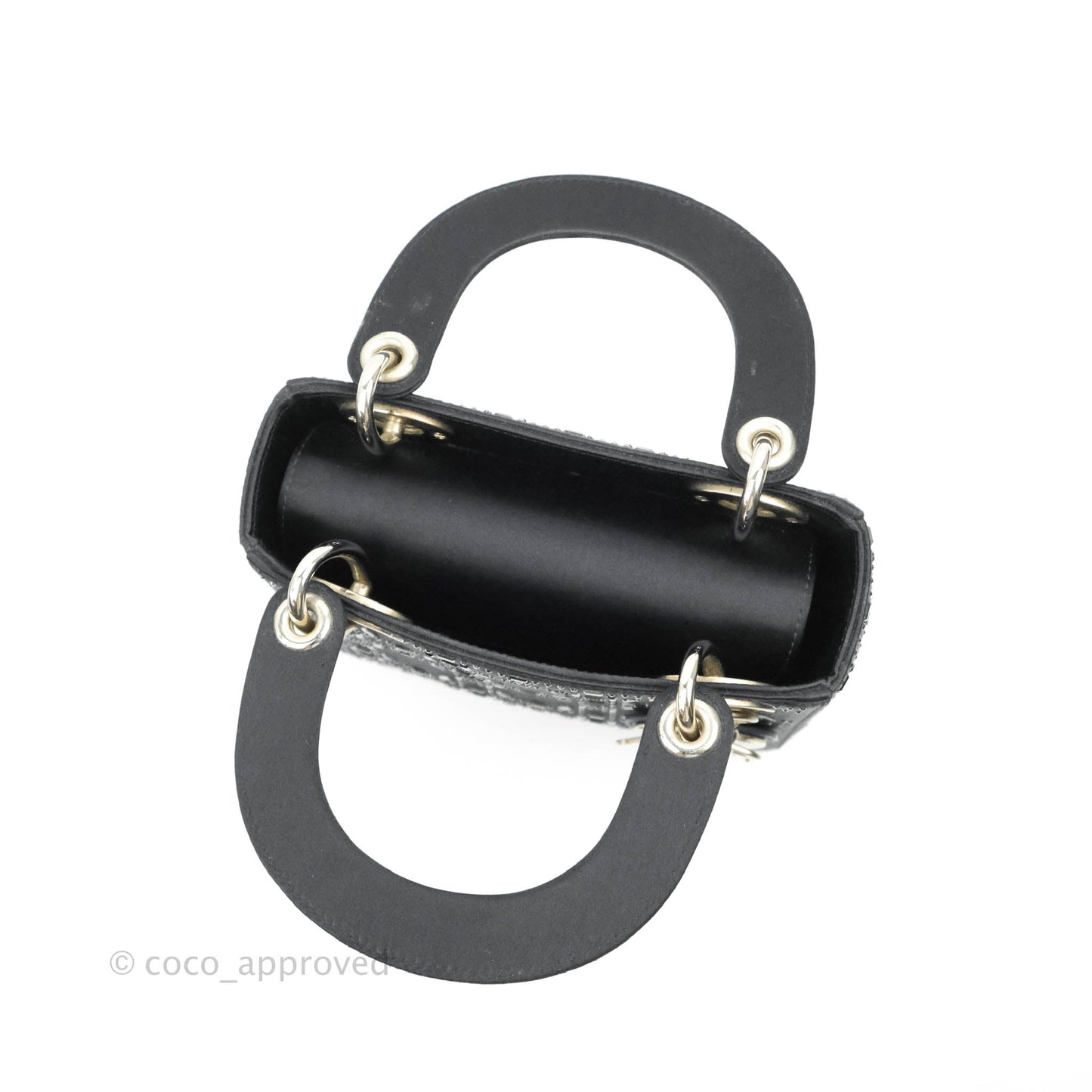 Christian Dior Cannage Mini Lady Dior Satin Crystal