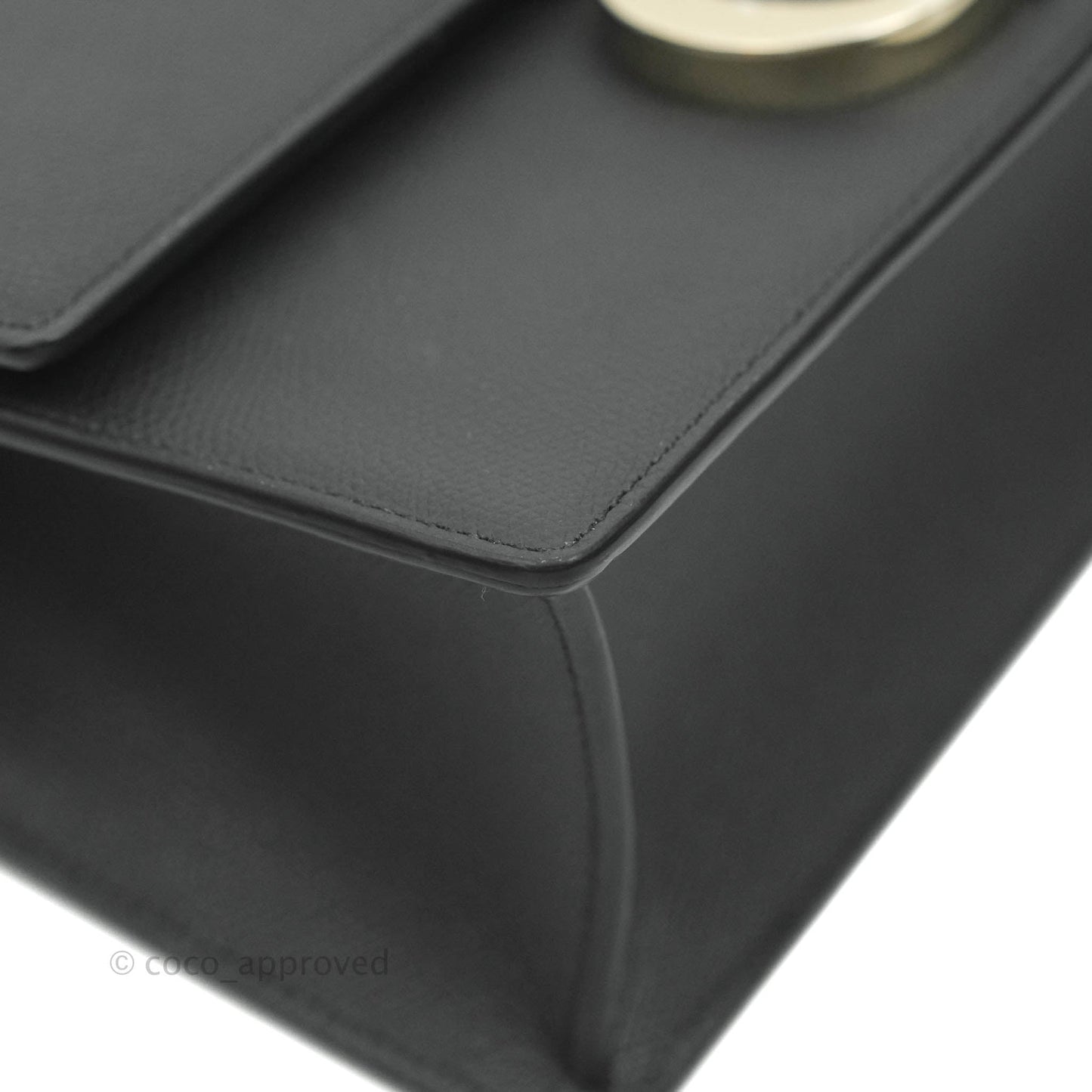 Christian Dior 30 Montaigne with Chain Black Grained Calfskin