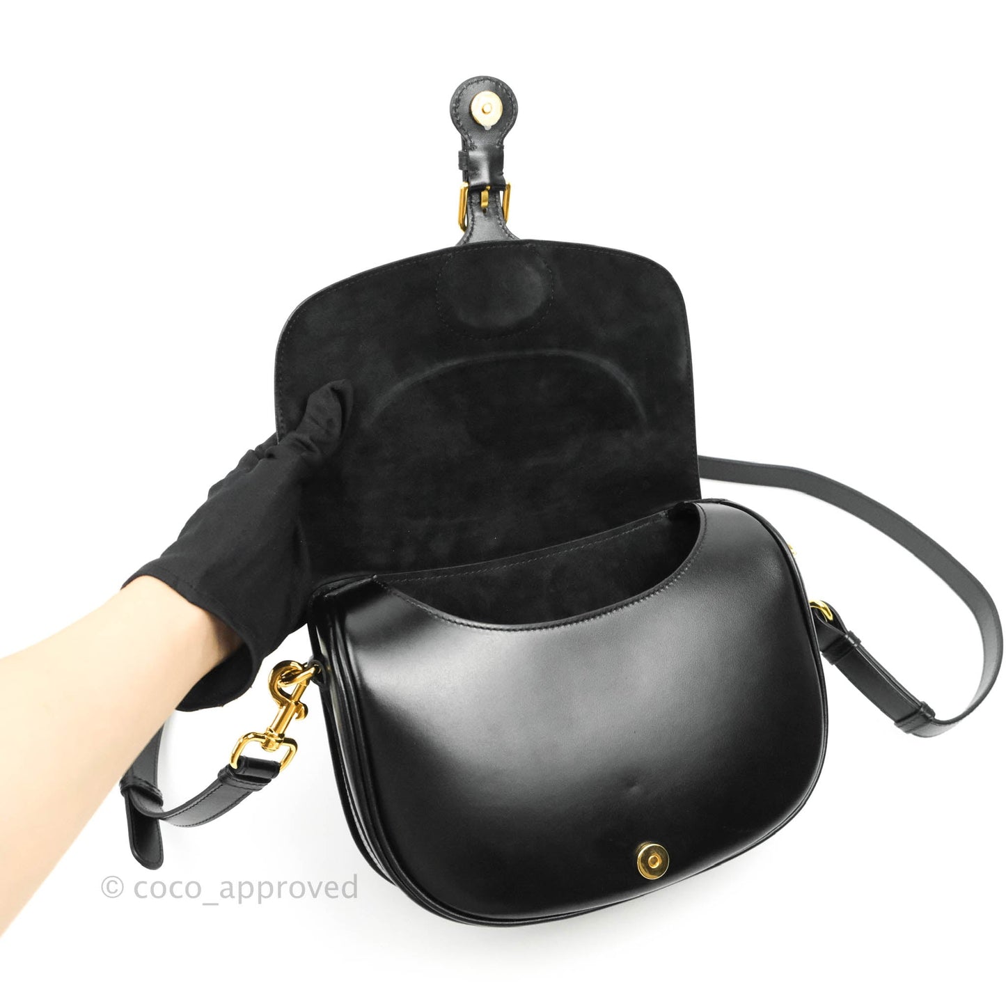 Dior Medium Bobby Bag Black Calfskin Gold Hardware