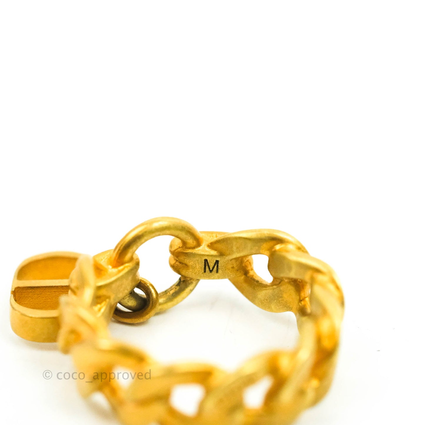 Christian Dior Chain Drop CD Logo Ring Size M