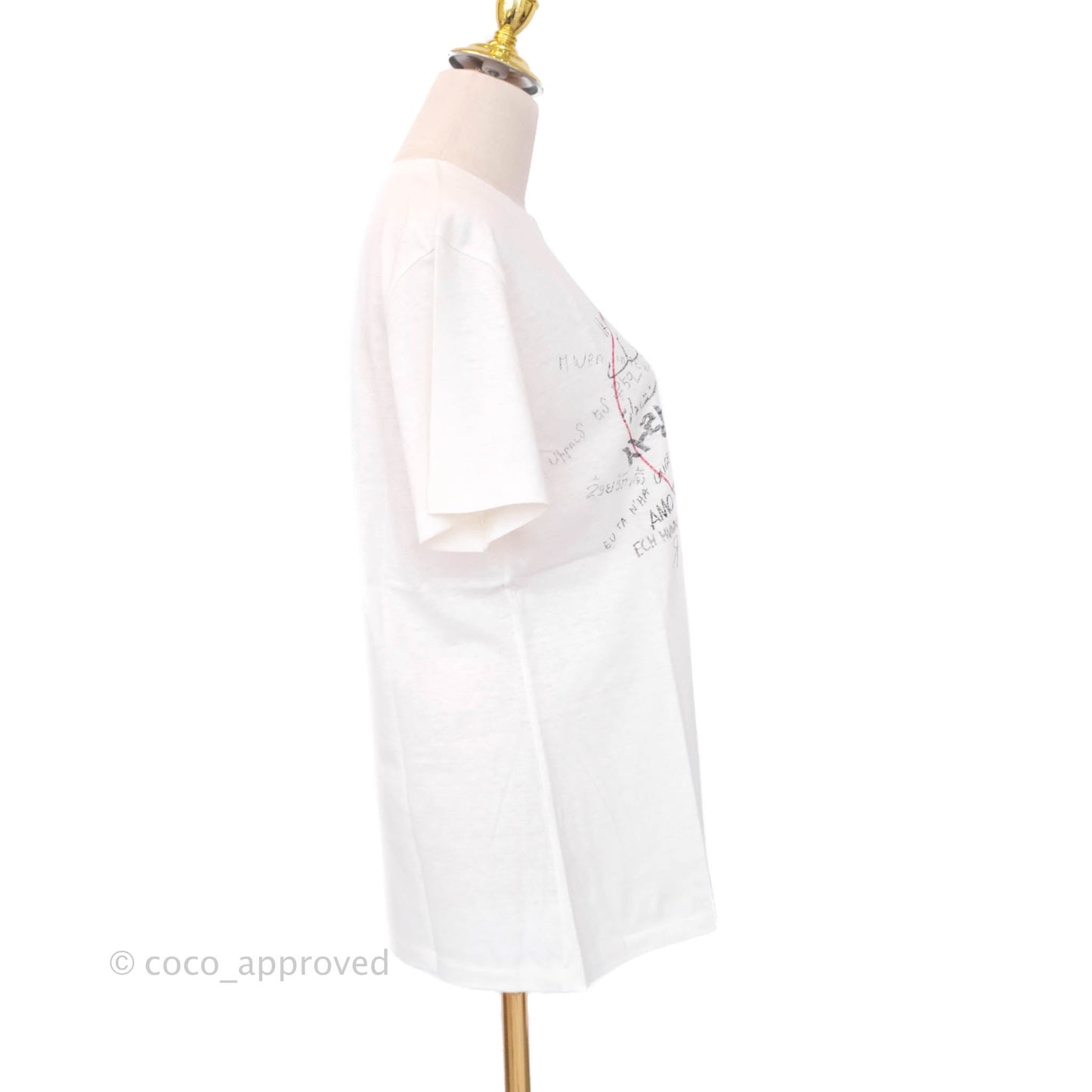 Dior Love T-shirt Off White Cotton and Linen Size M