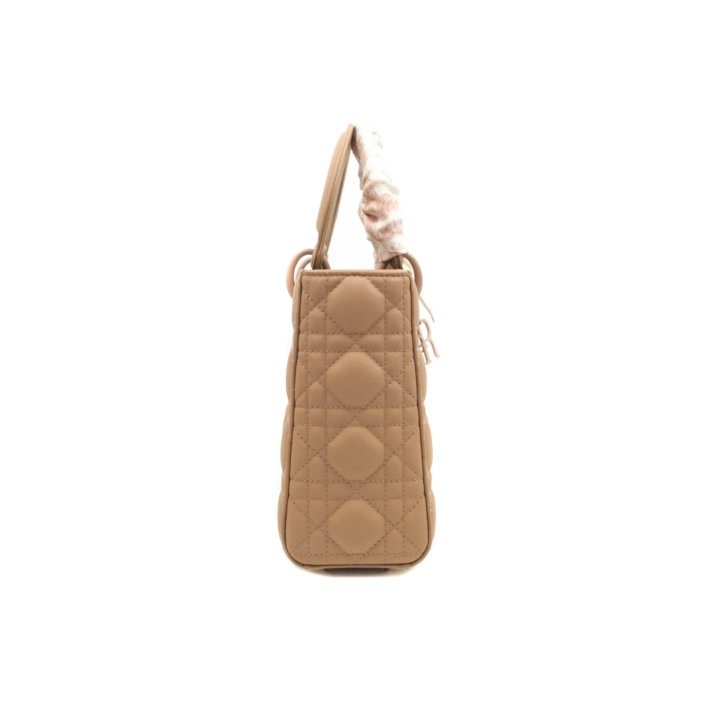 Christian Dior Lambskin My ABCDior Lady Dior Matte Dark Beige Matte Hardware