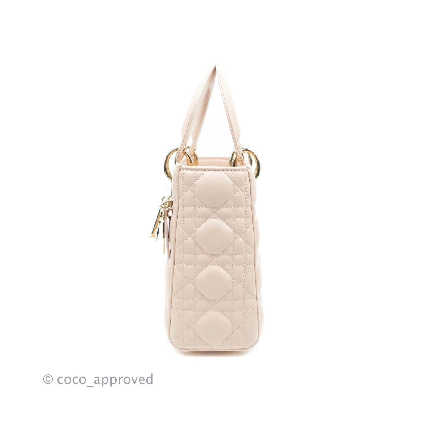 Christian Dior Lambskin My ABCDior Lady Dior Pale Pink Gold Hardware