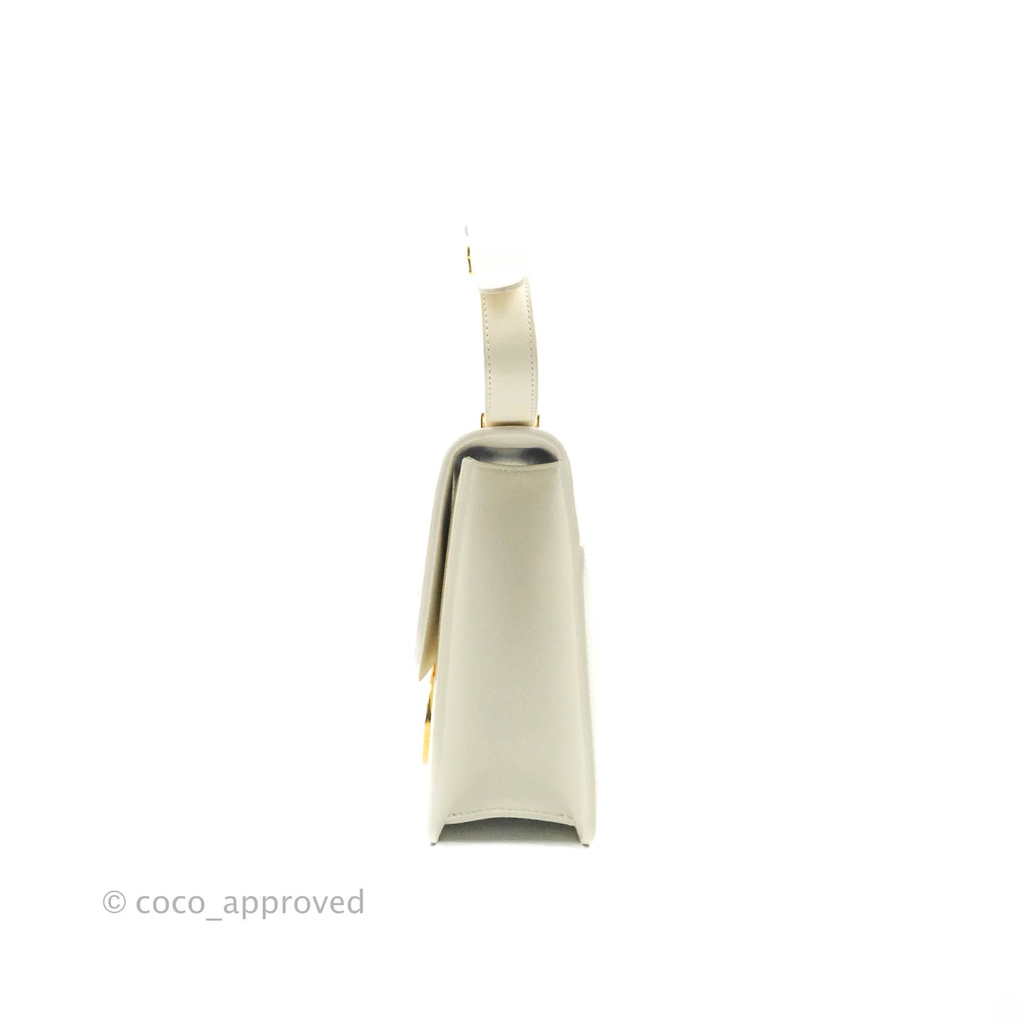 Christian Dior 30 Montaigne Bag White Calfskin Gold Hardware