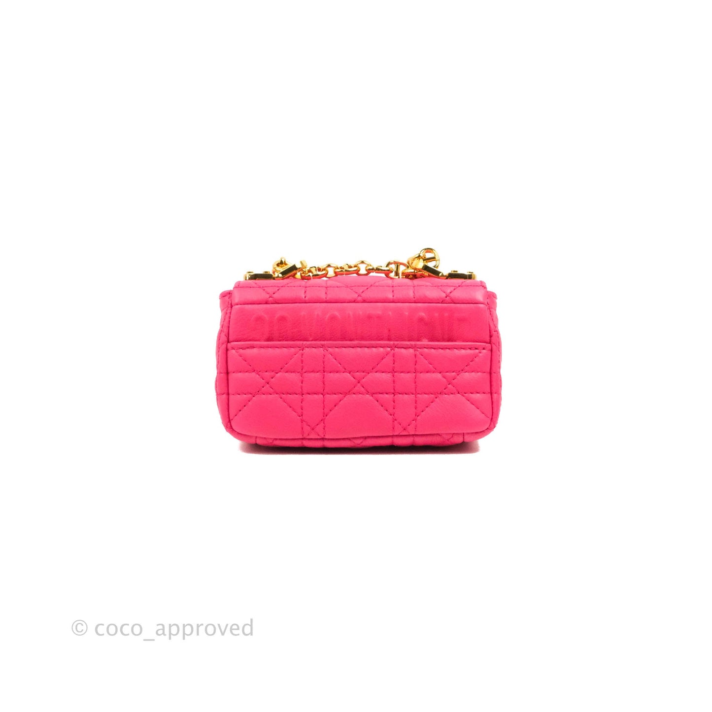 Christian Dior Micro Caro Bag Pink Gold Hardware