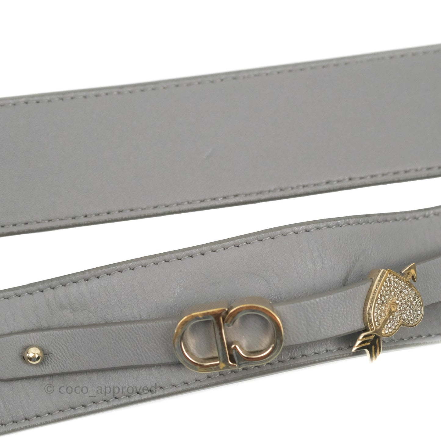 Christian Dior Lambskin My ABCDior Lady Dior Grey Gold Hardware