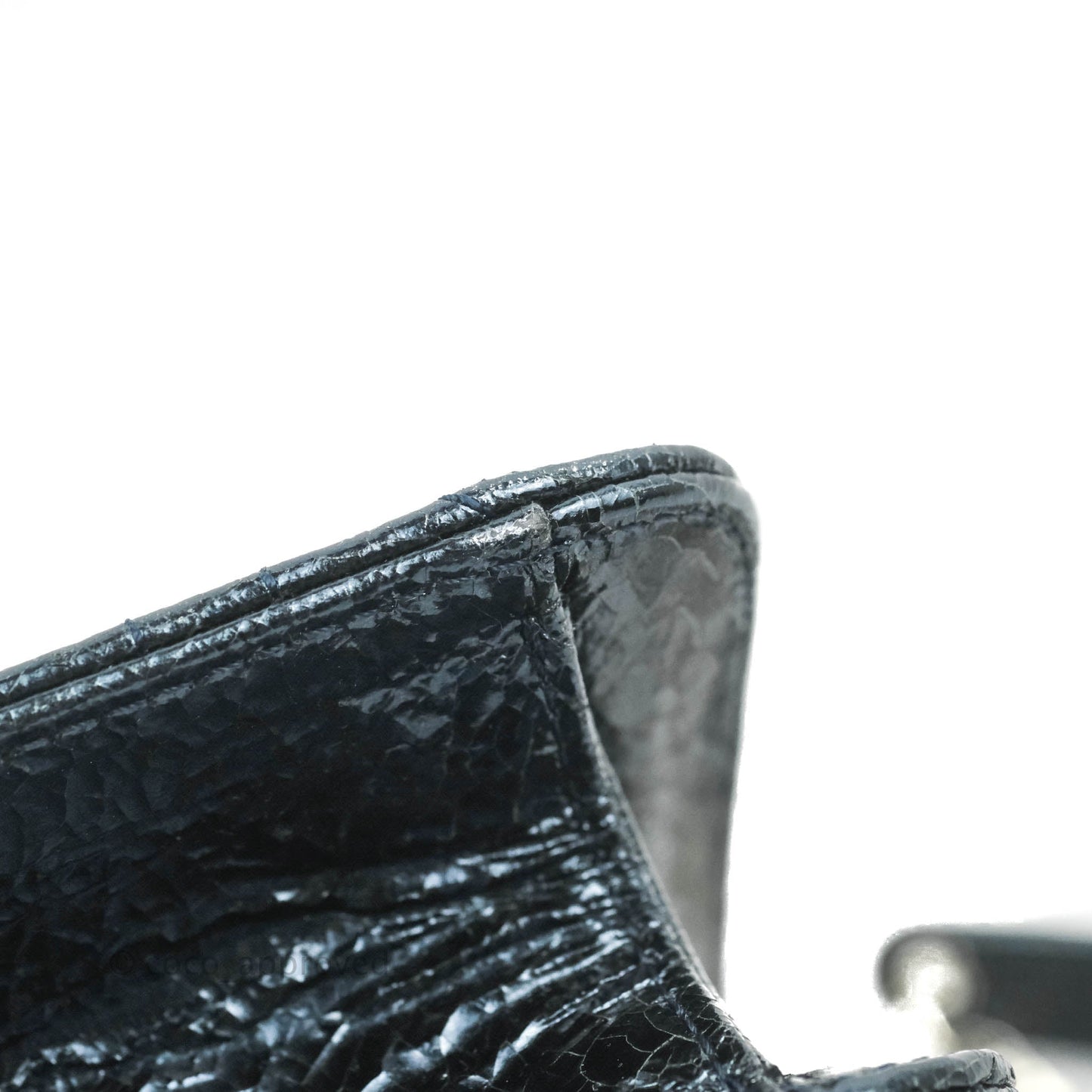 Christian Dior Miss Dior WOC Cannage Metallic Blue Silver Hardware
