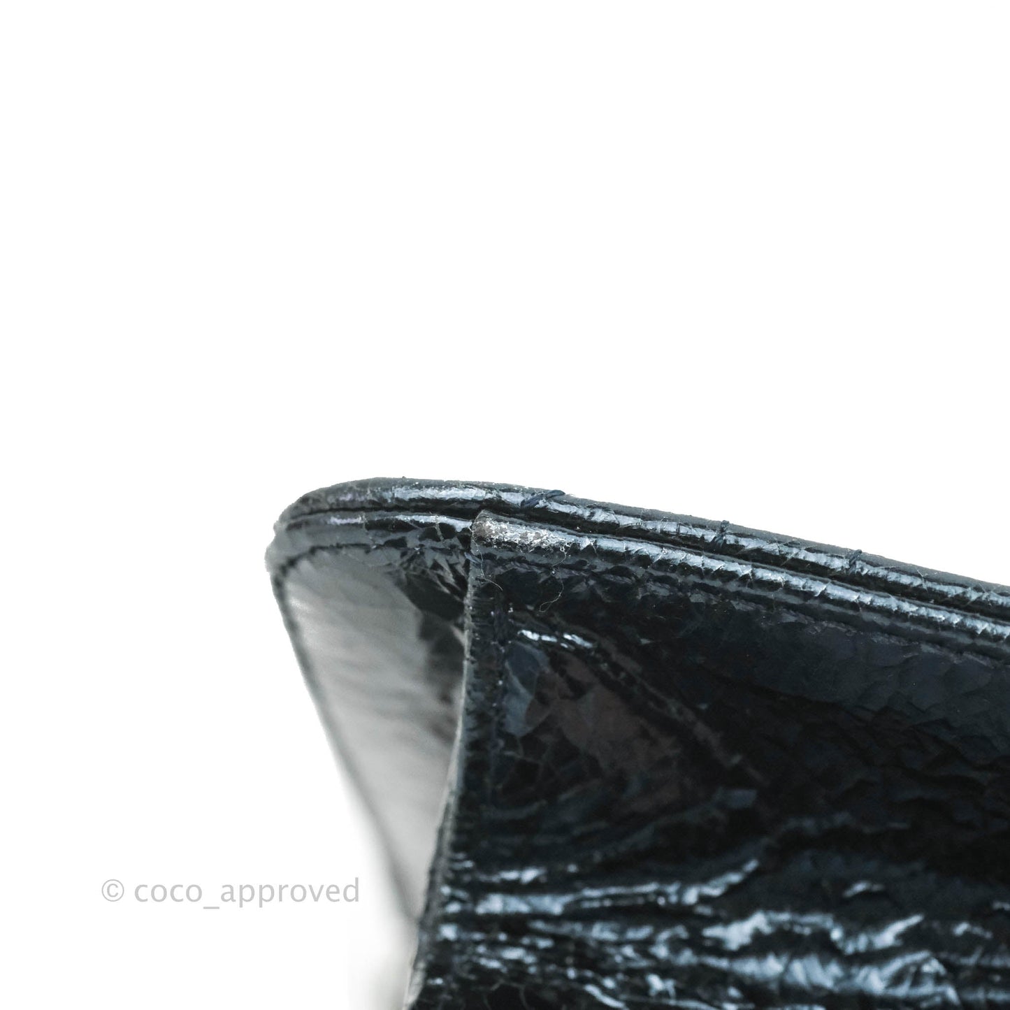Christian Dior Miss Dior WOC Cannage Metallic Blue Silver Hardware