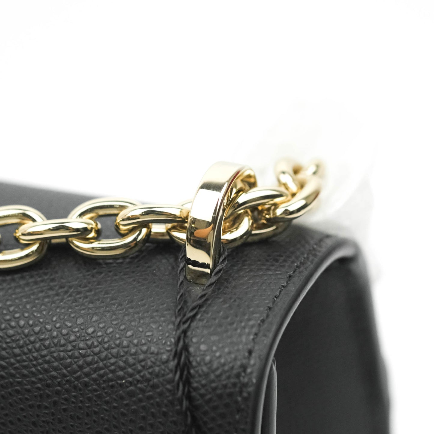 Christian Dior 30 Montaigne with Chain Black Grained Calfskin