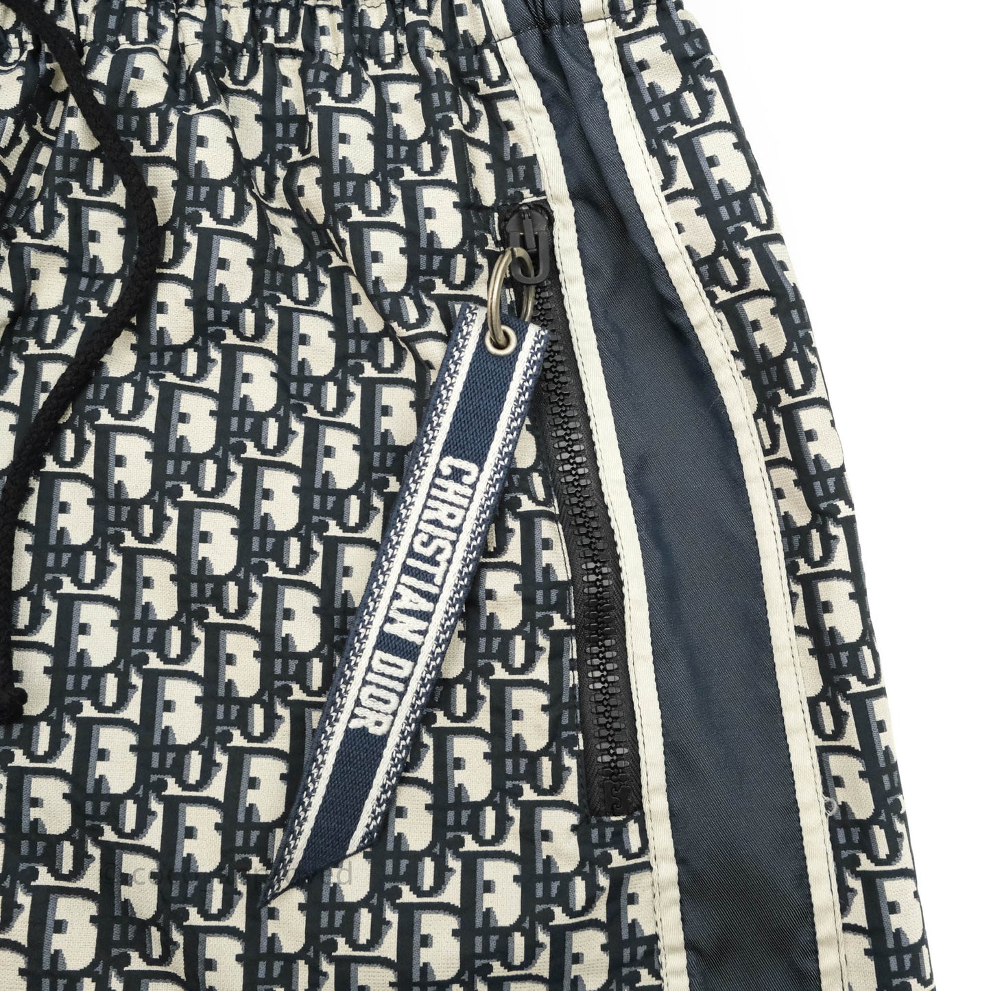 Christian Dior Short Hooded Dress Navy Dior Oblique Jacquard