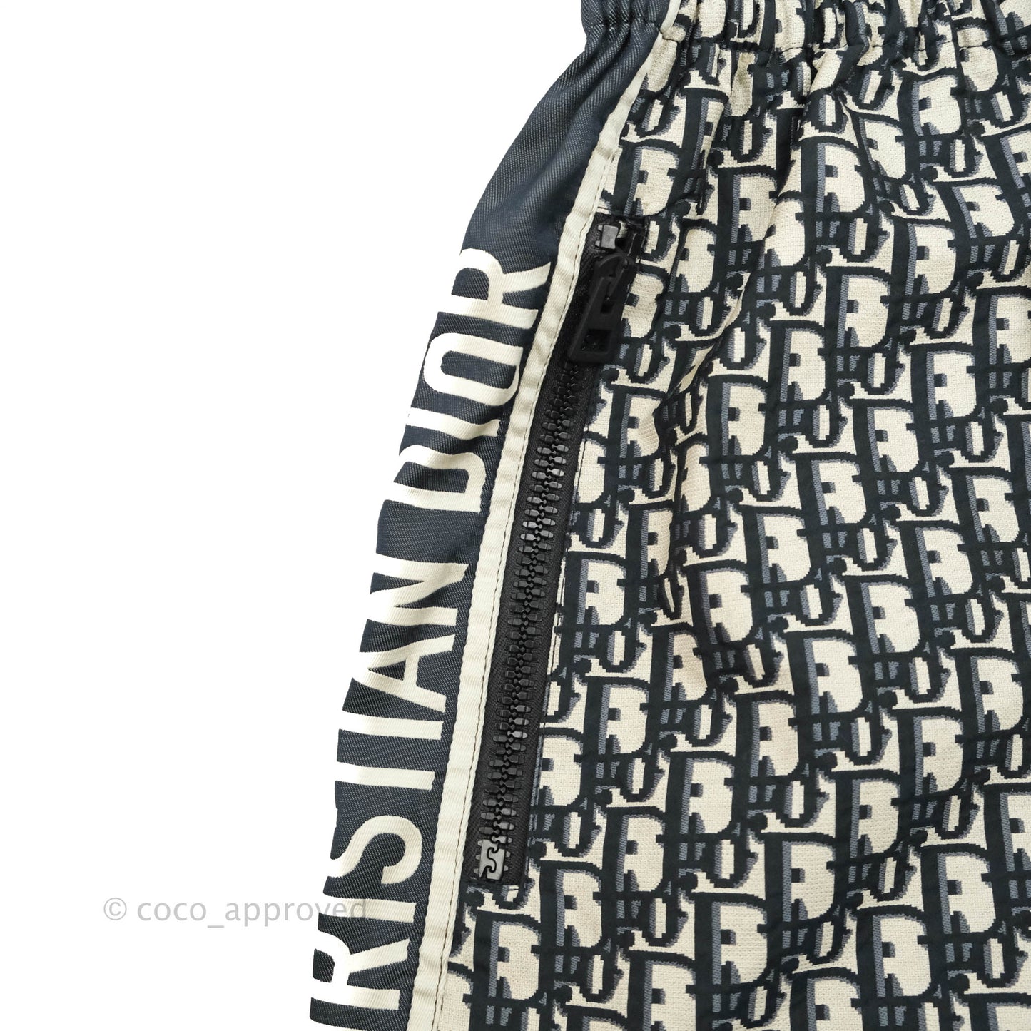 Christian Dior Short Hooded Dress Navy Dior Oblique Jacquard