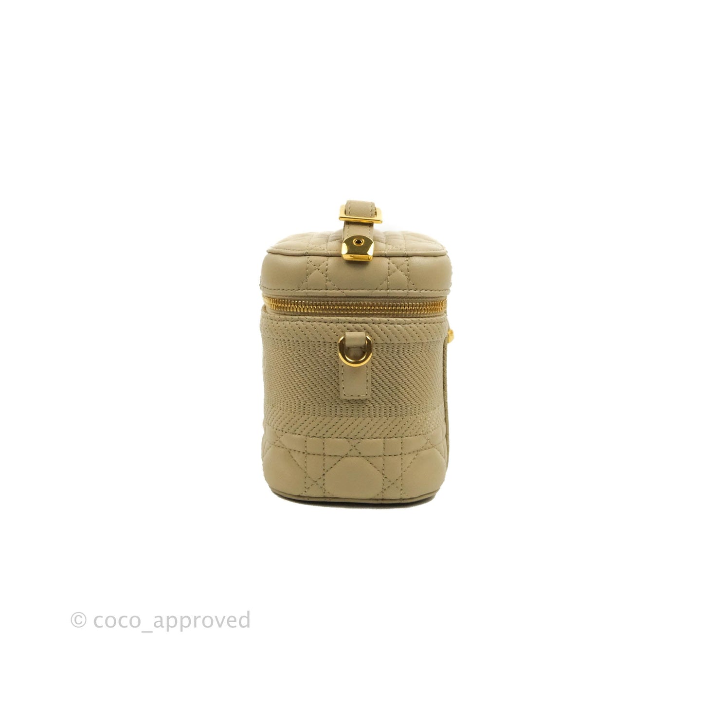 Christian Dior Small Diortravel Vanity Case Beige Lambskin Cannage