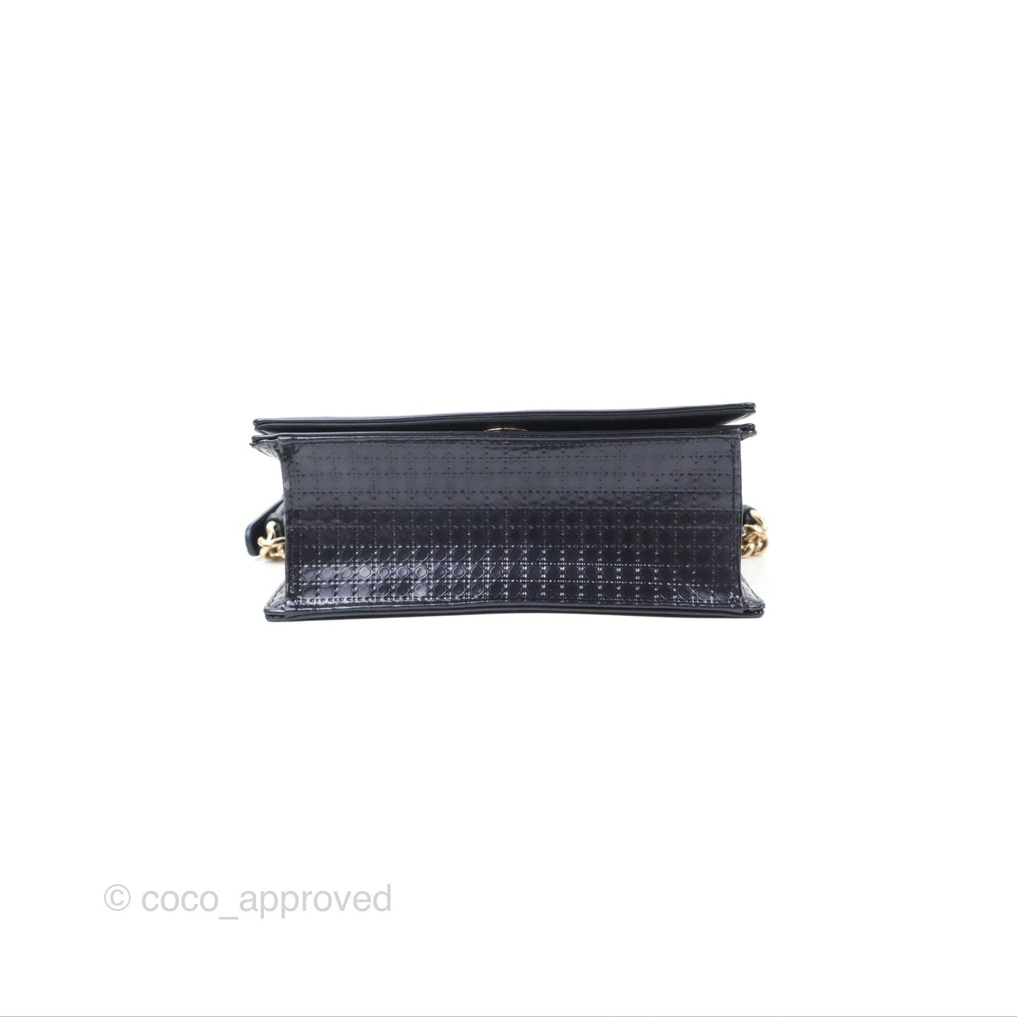 Christian Dior Small Diorama Flap Bag Dark Metallic Calfskin Gold Hardware