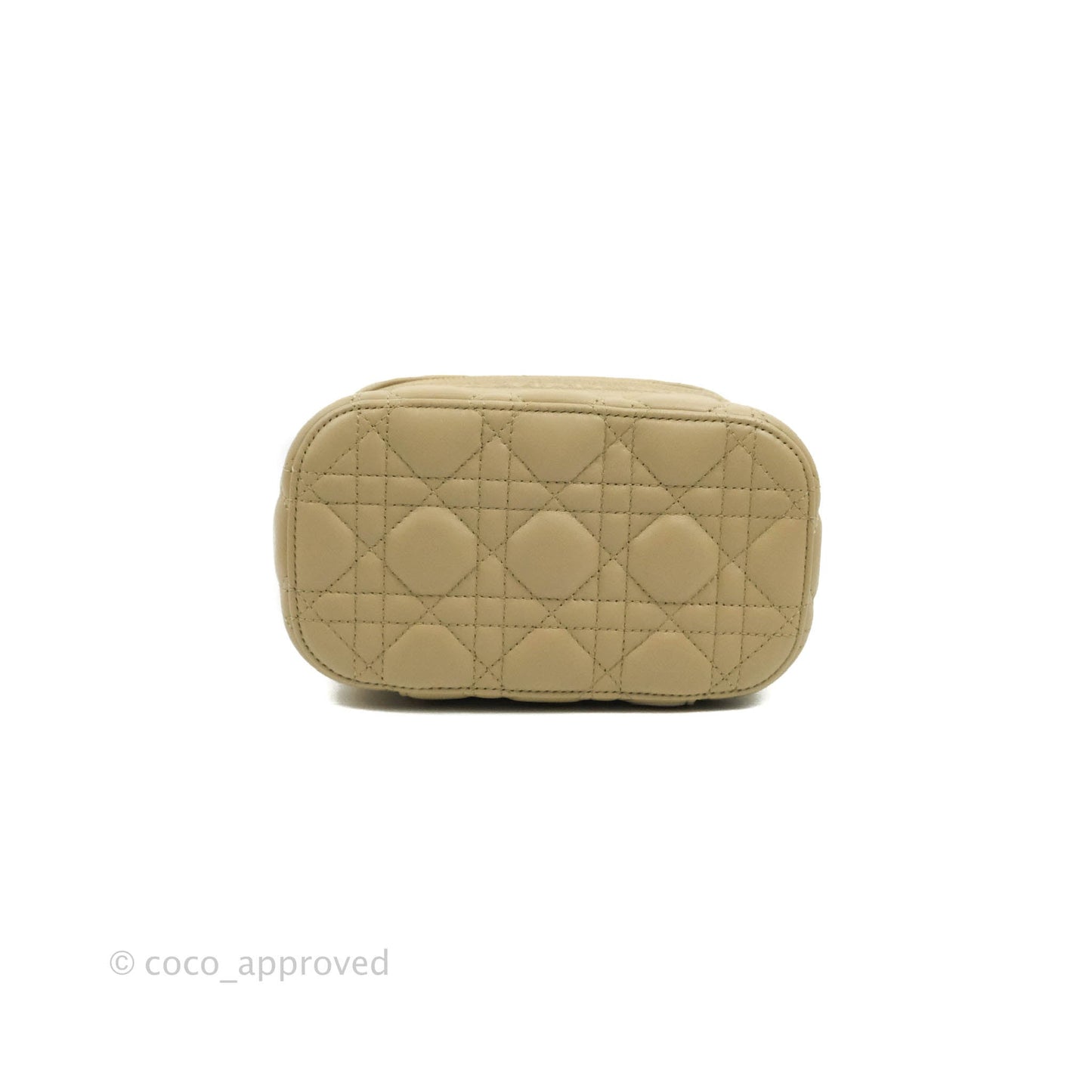 Christian Dior Small Diortravel Vanity Case Beige Lambskin Cannage