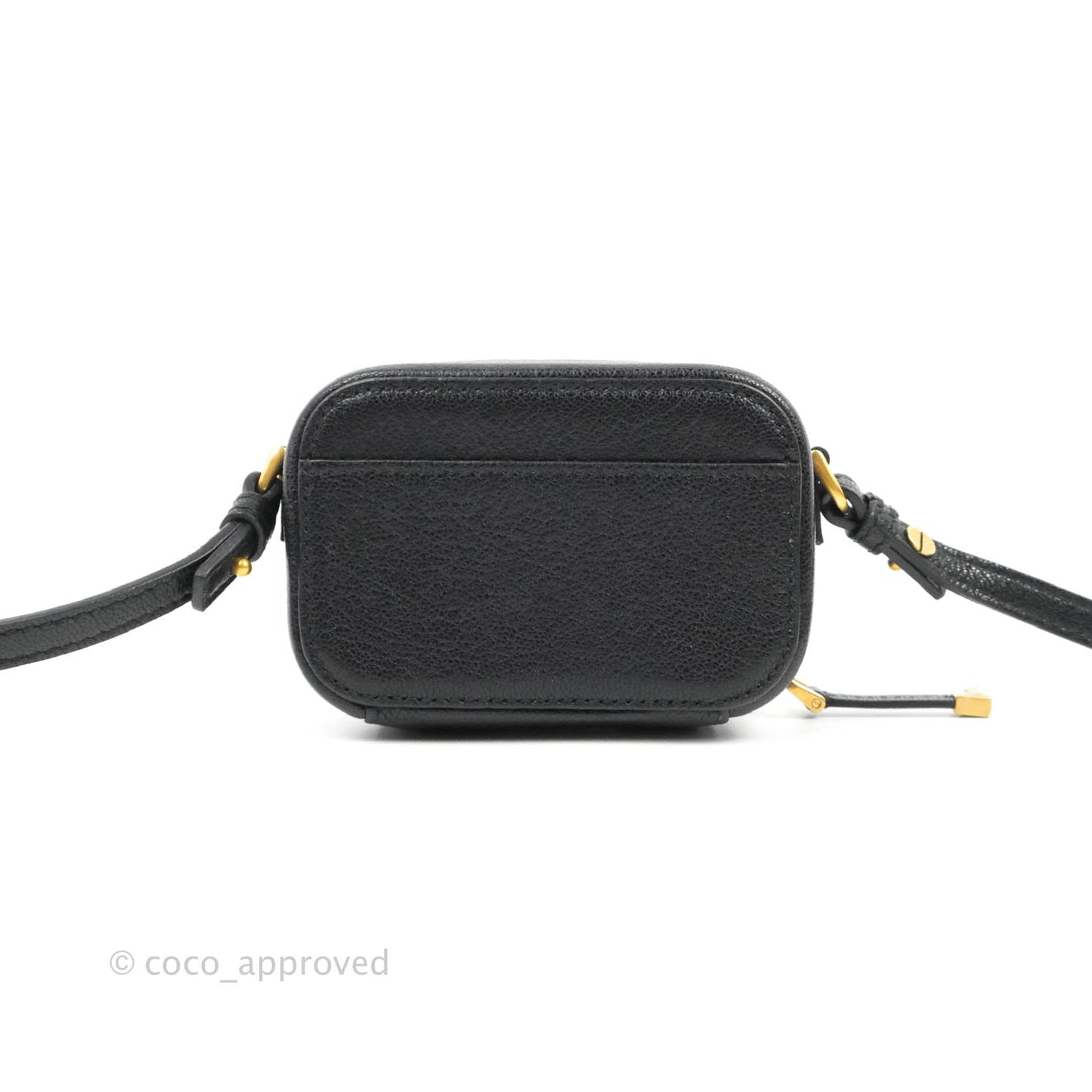 Dior Mini Saddle Shoulder Strap Pouch Black Goatskin